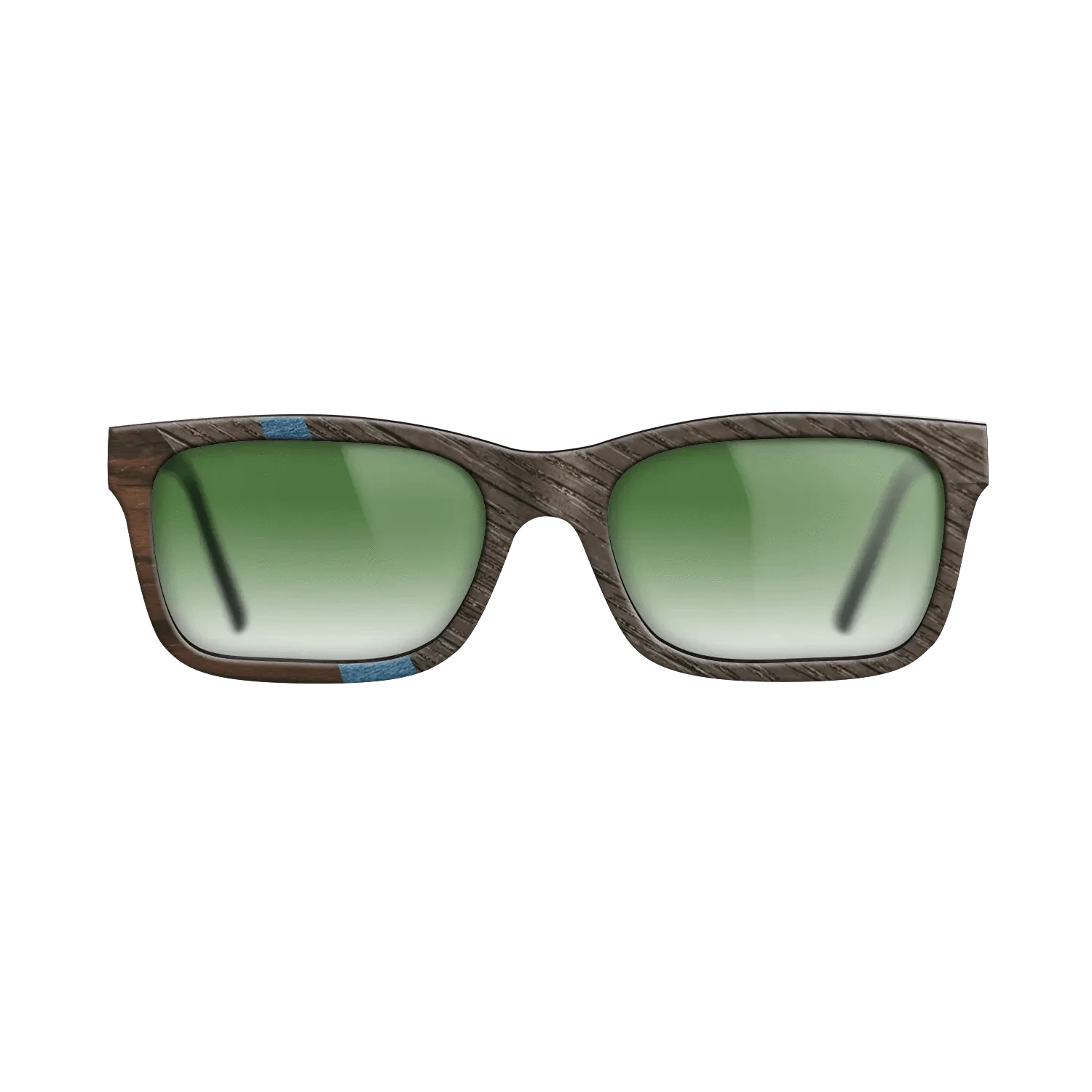 Koa,Ziricote Dark Quartered,Fumed Oak,Poplar Dyed: Blue Denim: Angle Cut - The Sage - Rectangle - SIRIS wood optic