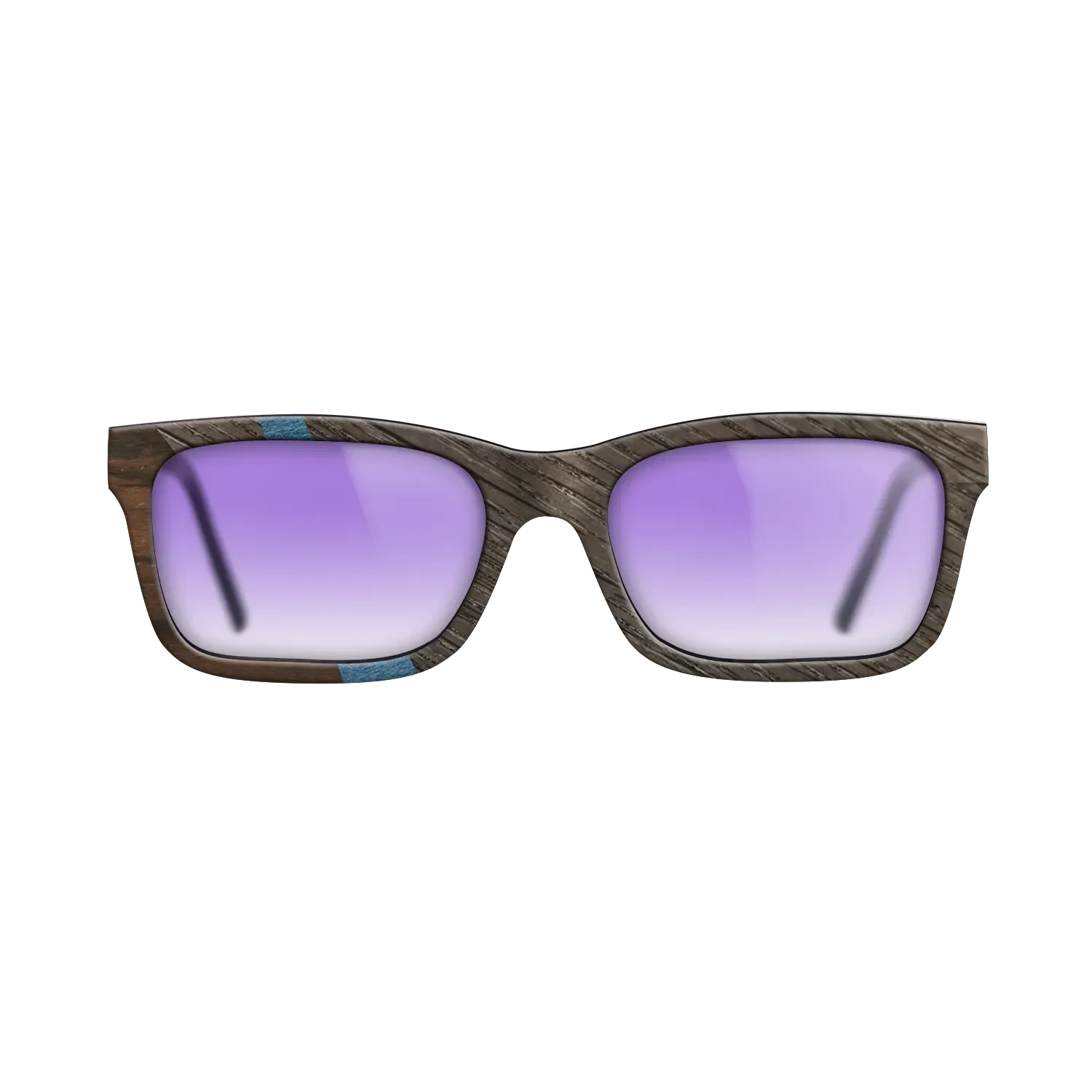 Koa,Ziricote Dark Quartered,Fumed Oak,Poplar Dyed: Blue Denim: Angle Cut - The Sage - Rectangle - SIRIS wood optic