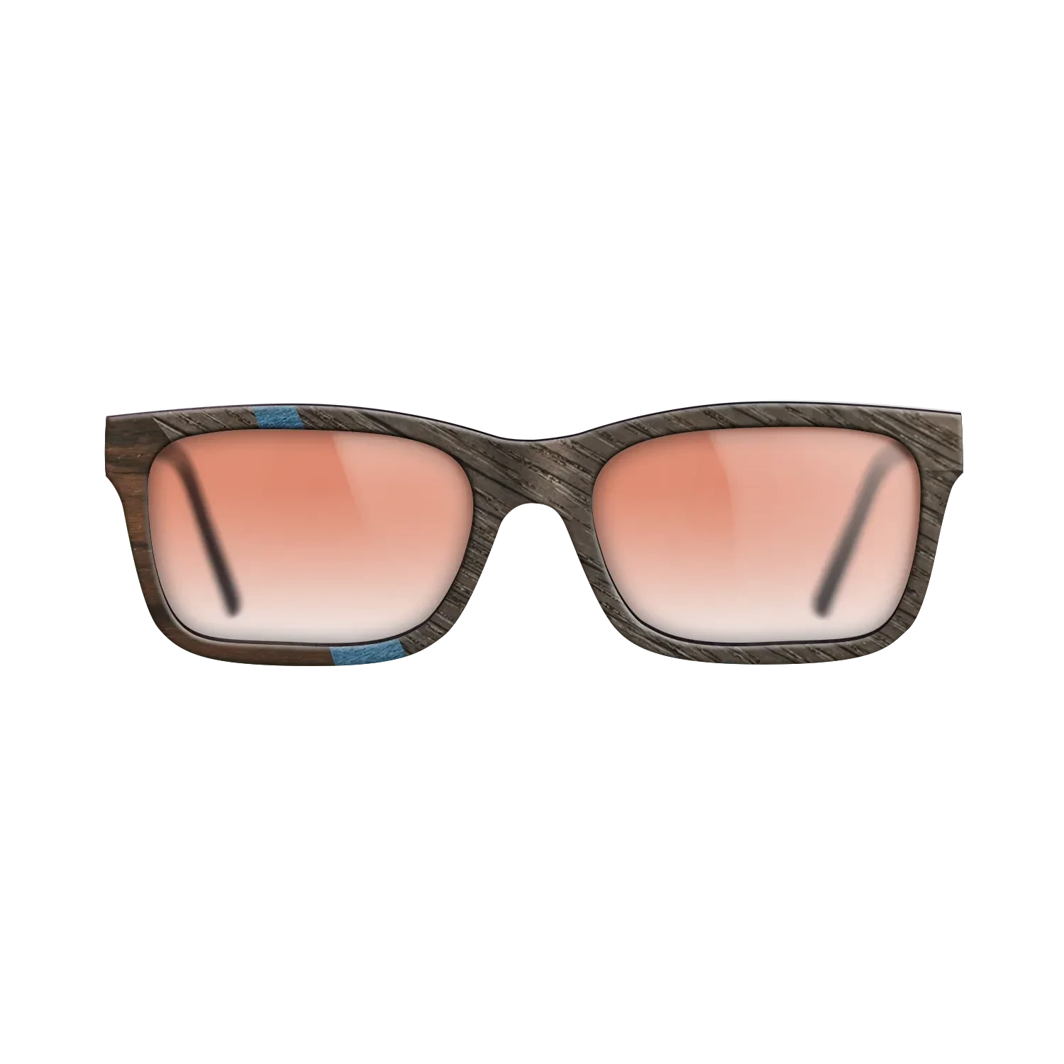 Koa,Ziricote Dark Quartered,Fumed Oak,Poplar Dyed: Blue Denim: Angle Cut - The Sage - Rectangle - SIRIS wood optic