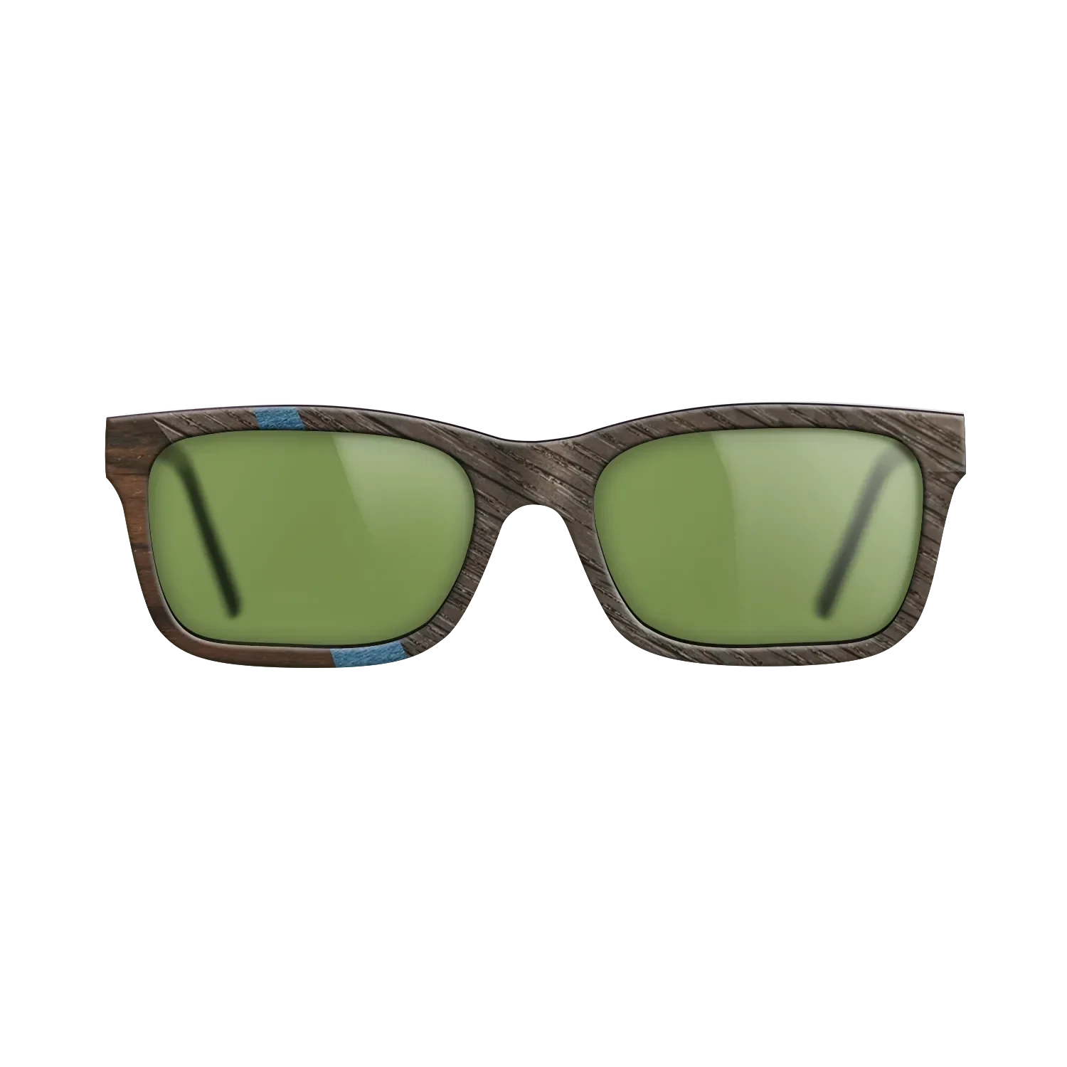 Koa,Ziricote Dark Quartered,Fumed Oak,Poplar Dyed: Blue Denim: Angle Cut - The Sage - Rectangle - SIRIS wood optic