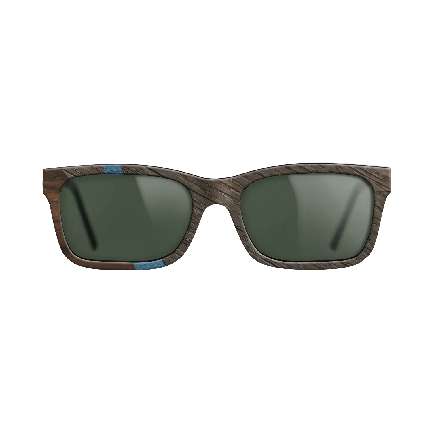 Koa,Ziricote Dark Quartered,Fumed Oak,Poplar Dyed: Blue Denim: Angle Cut - The Sage - Rectangle - SIRIS wood optic