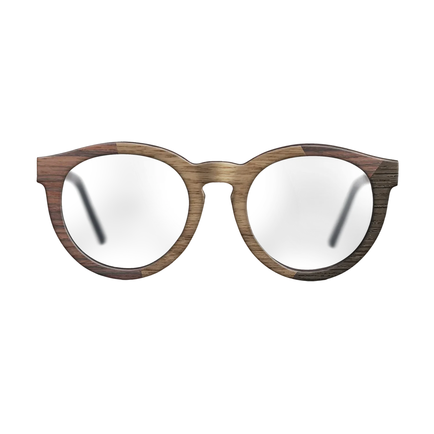 Walnut: Straight Grain,Rosewood Reconstituted,Fumed Oak: Angle Cut - The Rebel - Round - SIRIS wood optic