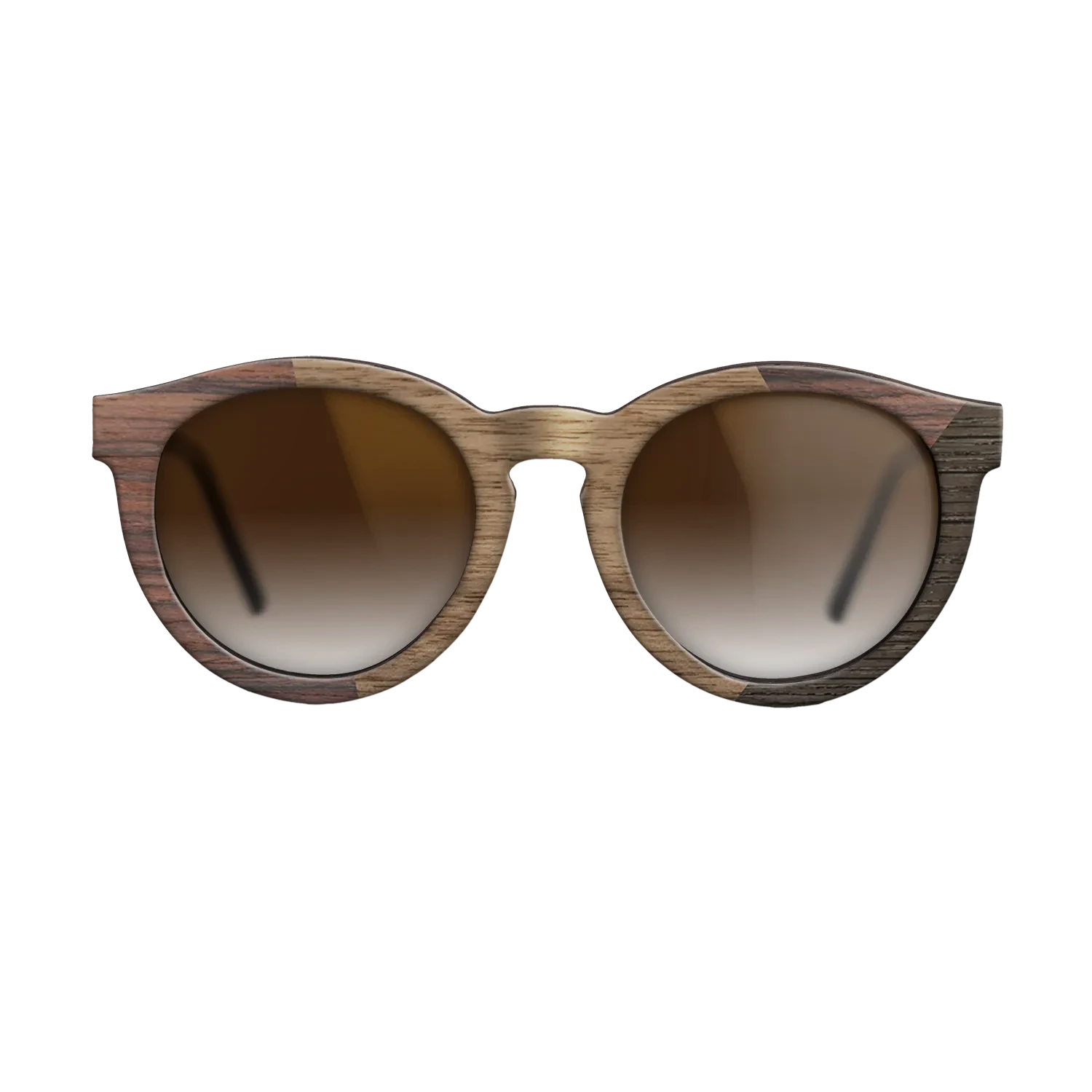 Walnut: Straight Grain,Rosewood Reconstituted,Fumed Oak: Angle Cut - The Rebel - Round - SIRIS wood optic