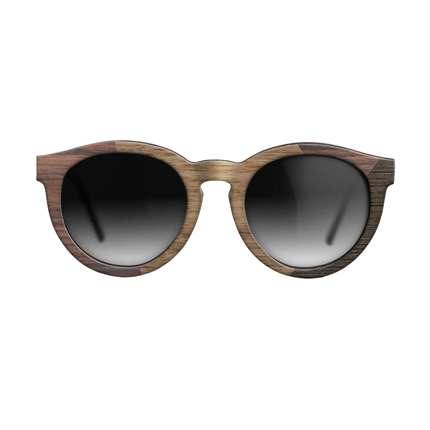 Walnut: Straight Grain,Rosewood Reconstituted,Fumed Oak: Angle Cut - The Rebel - Round - SIRIS wood optic