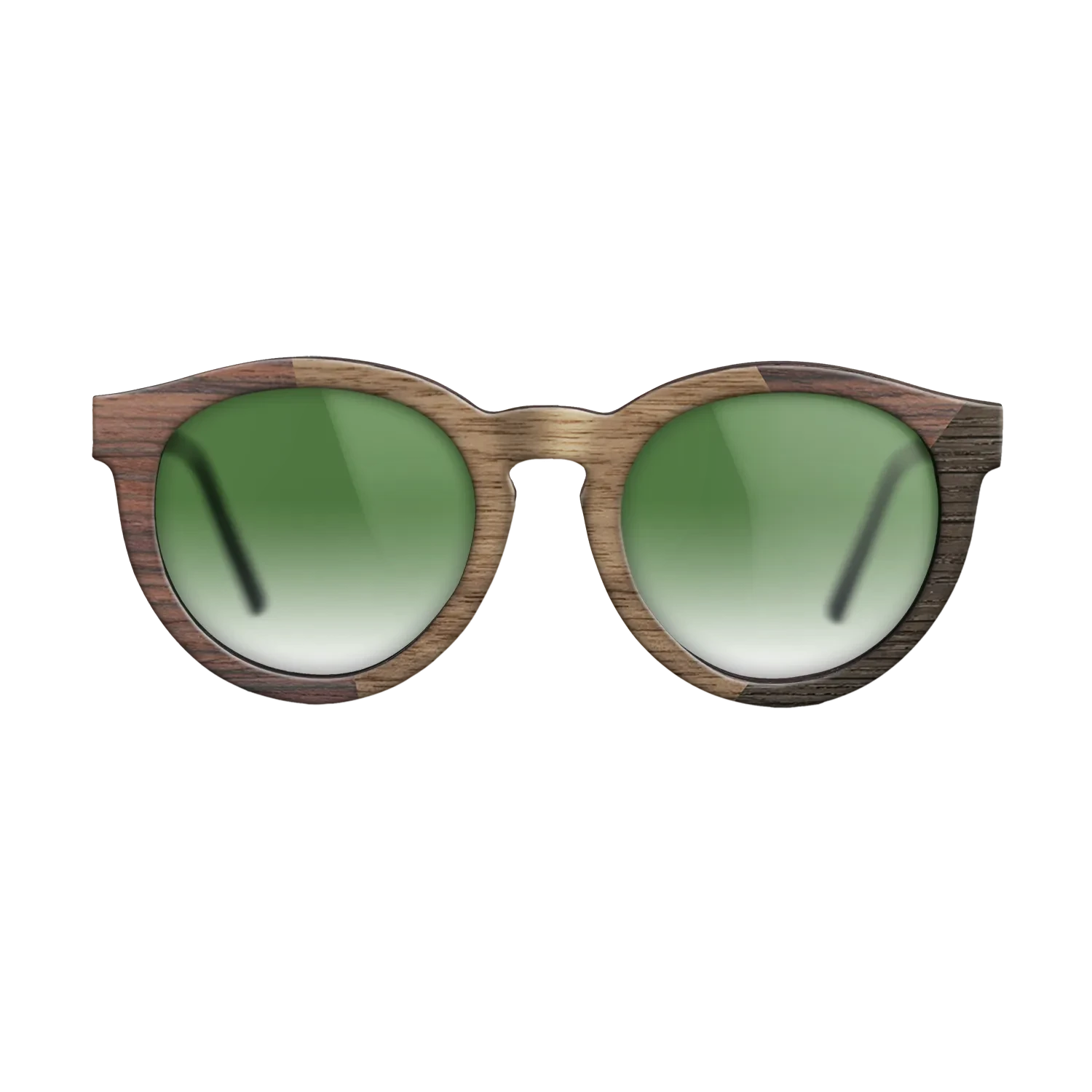 Walnut: Straight Grain,Rosewood Reconstituted,Fumed Oak: Angle Cut - The Rebel - Round - SIRIS wood optic