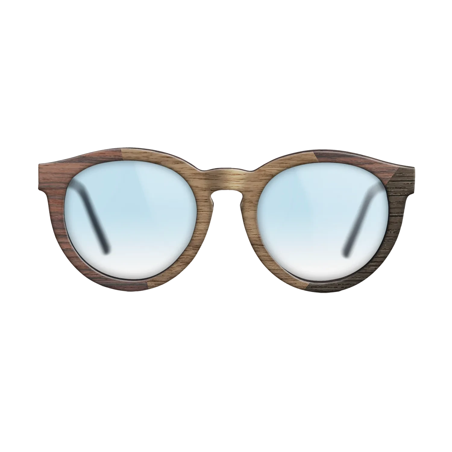 Walnut: Straight Grain,Rosewood Reconstituted,Fumed Oak: Angle Cut - The Rebel - Round - SIRIS wood optic