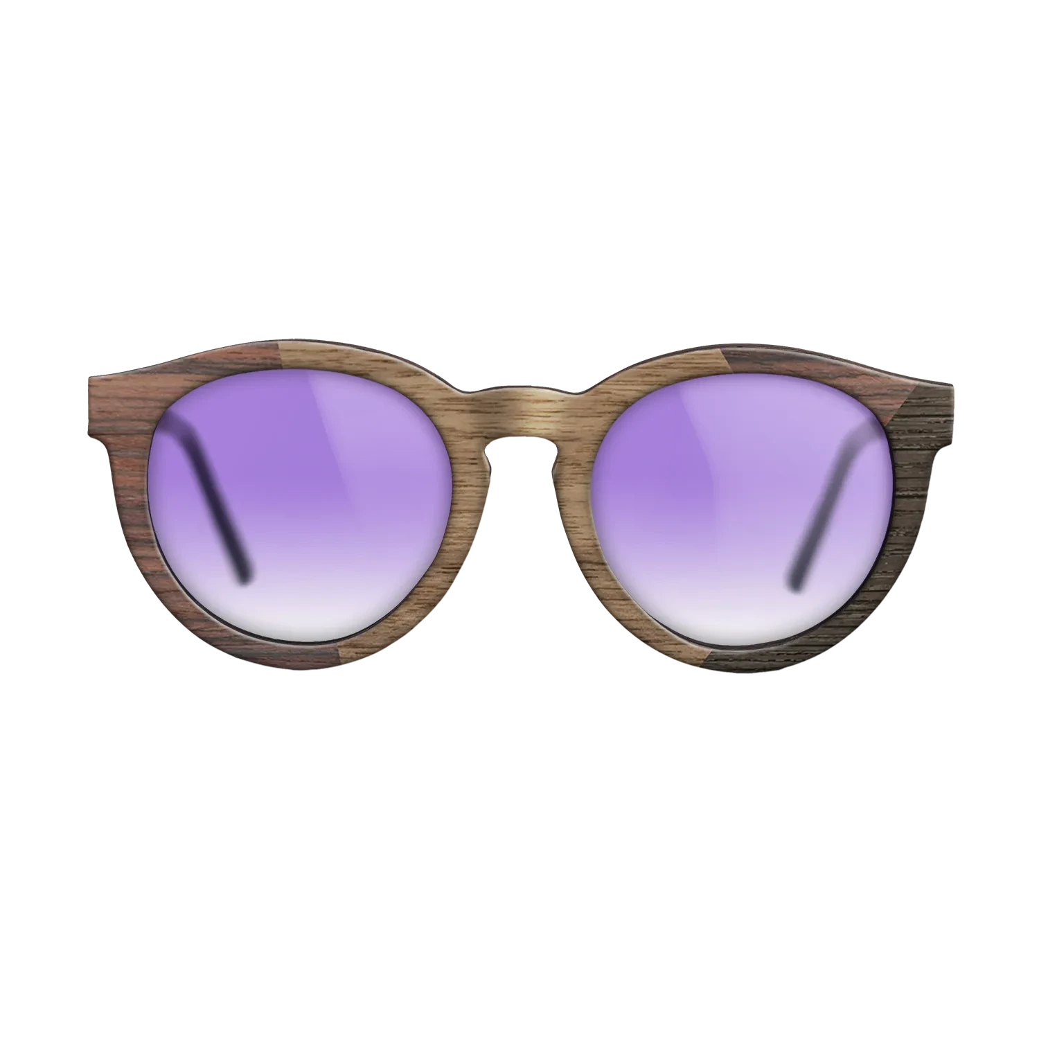 Walnut: Straight Grain,Rosewood Reconstituted,Fumed Oak: Angle Cut - The Rebel - Round - SIRIS wood optic