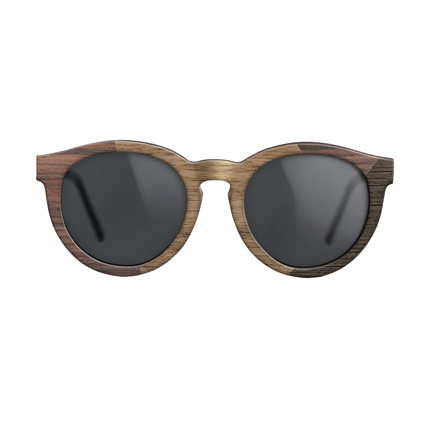 Walnut: Straight Grain,Rosewood Reconstituted,Fumed Oak: Angle Cut - The Rebel - Round - SIRIS wood optic