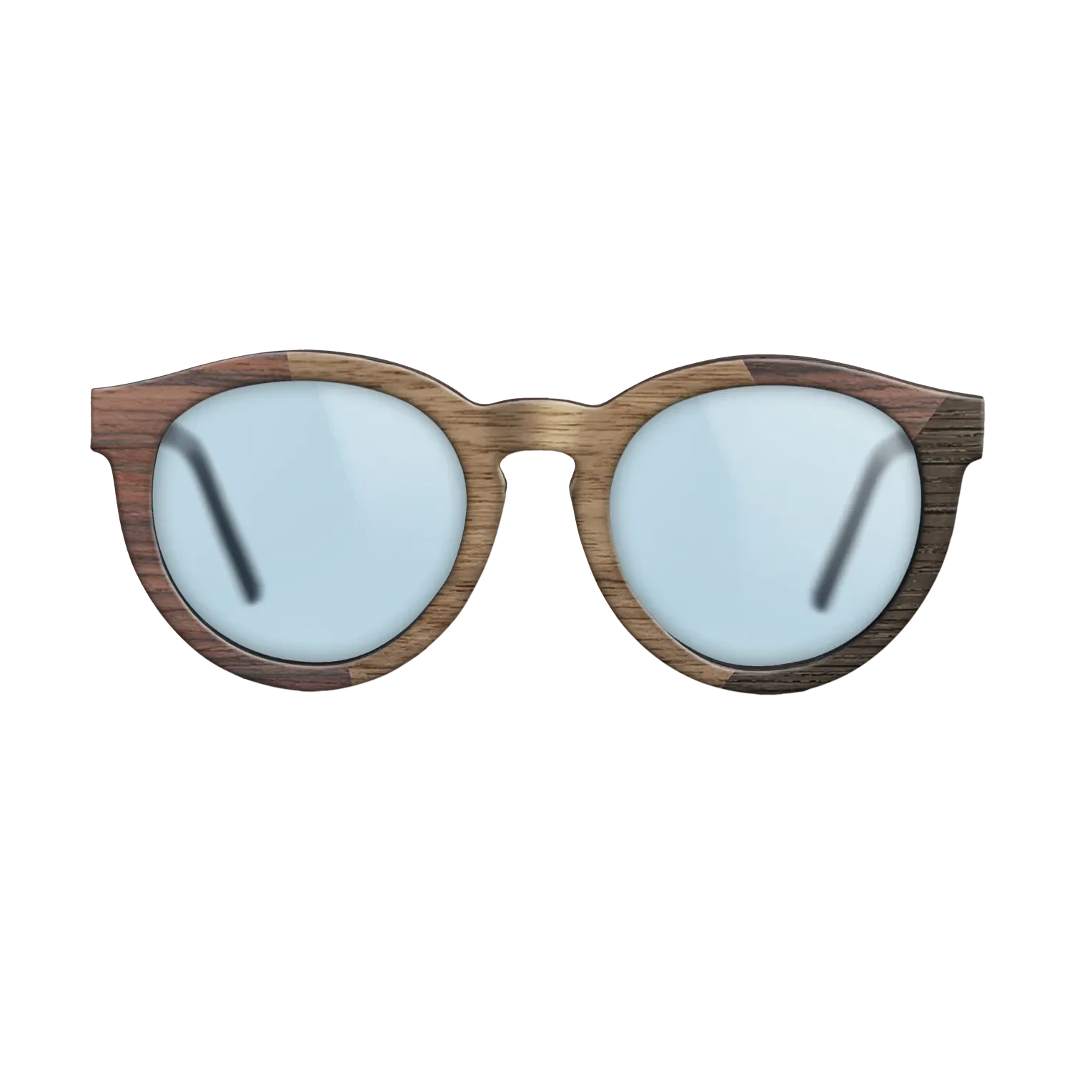 Walnut: Straight Grain,Rosewood Reconstituted,Fumed Oak: Angle Cut - The Rebel - Round - SIRIS wood optic