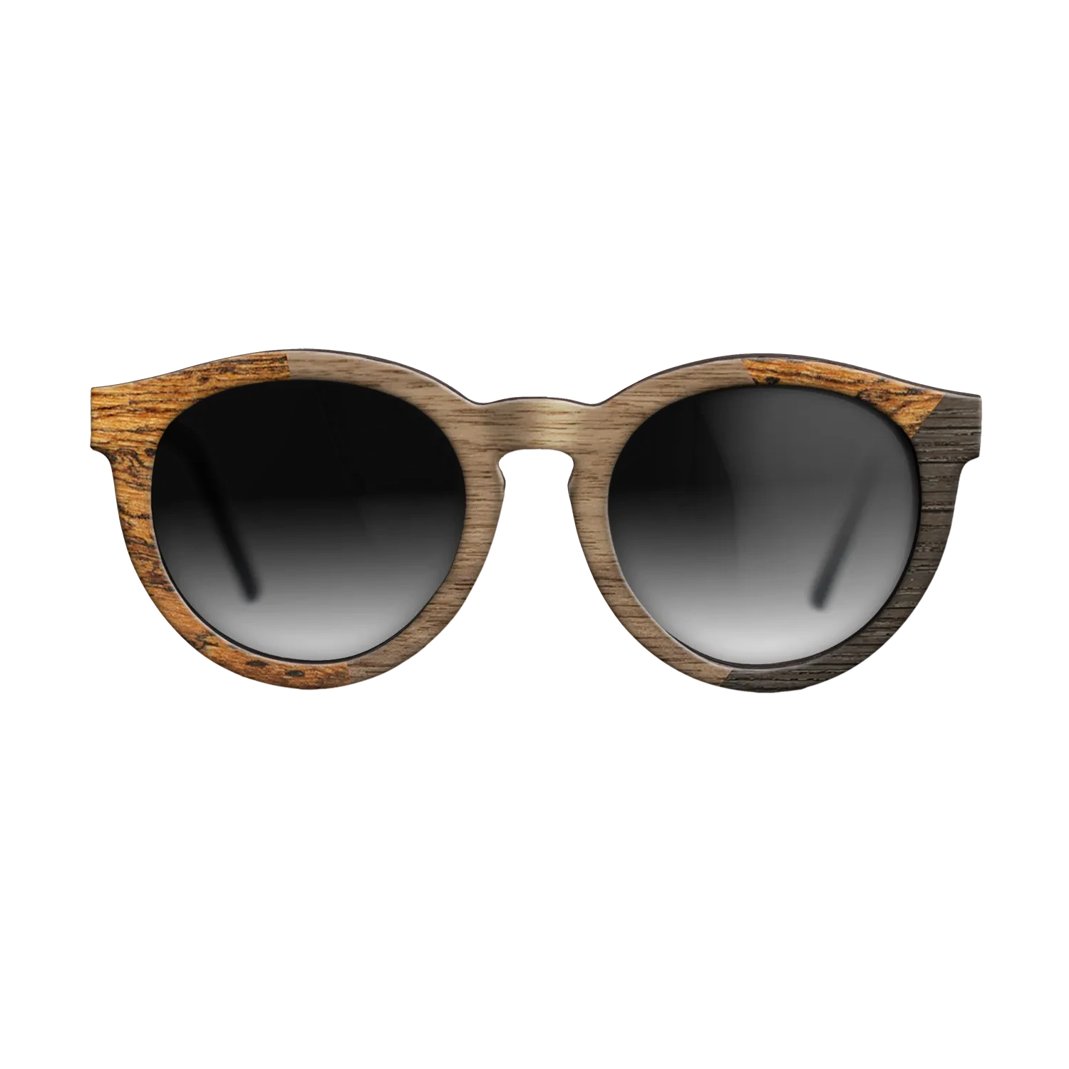 Walnut: Straight Grain,Bocote,Fumed Oak: Angle Cut - The Rebel - Round - SIRIS wood optic