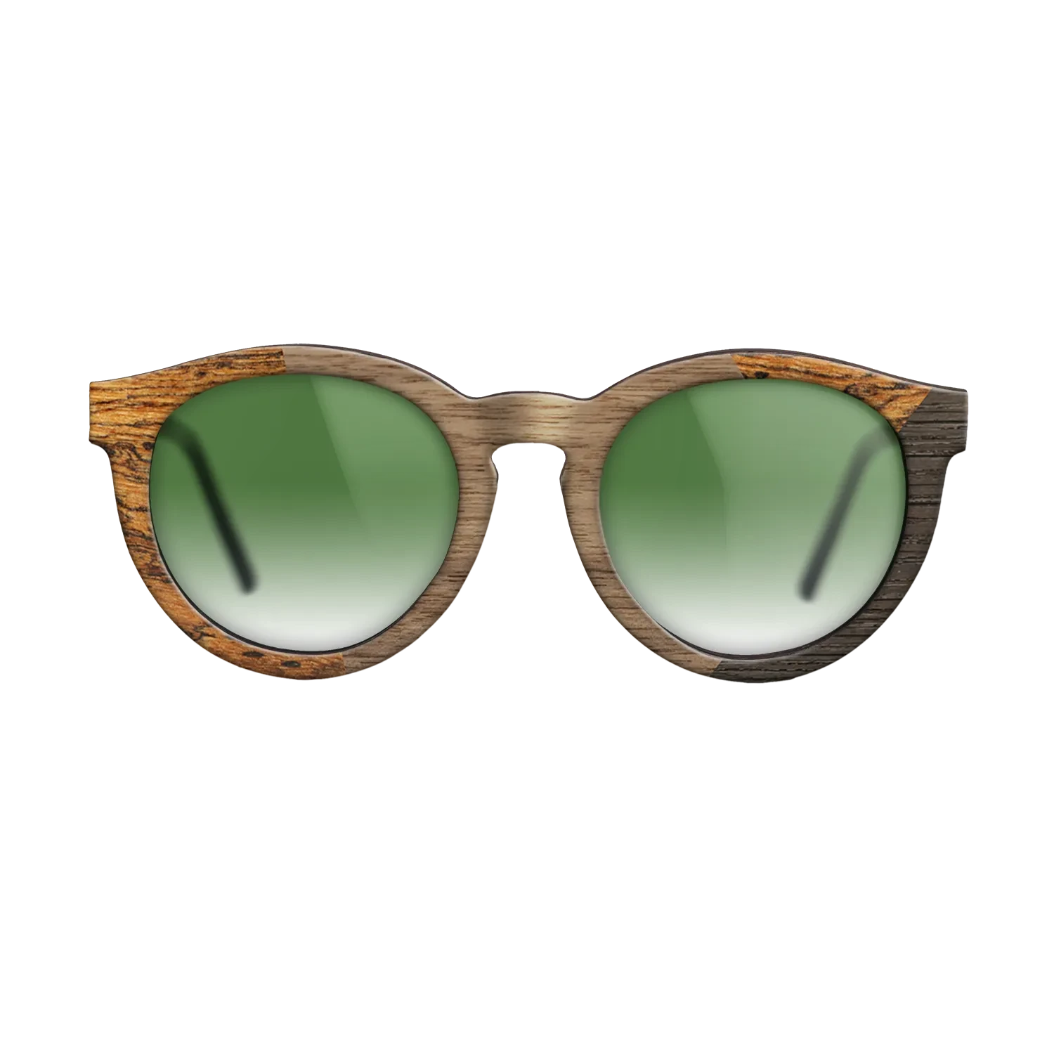 Walnut: Straight Grain,Bocote,Fumed Oak: Angle Cut - The Rebel - Round - SIRIS wood optic