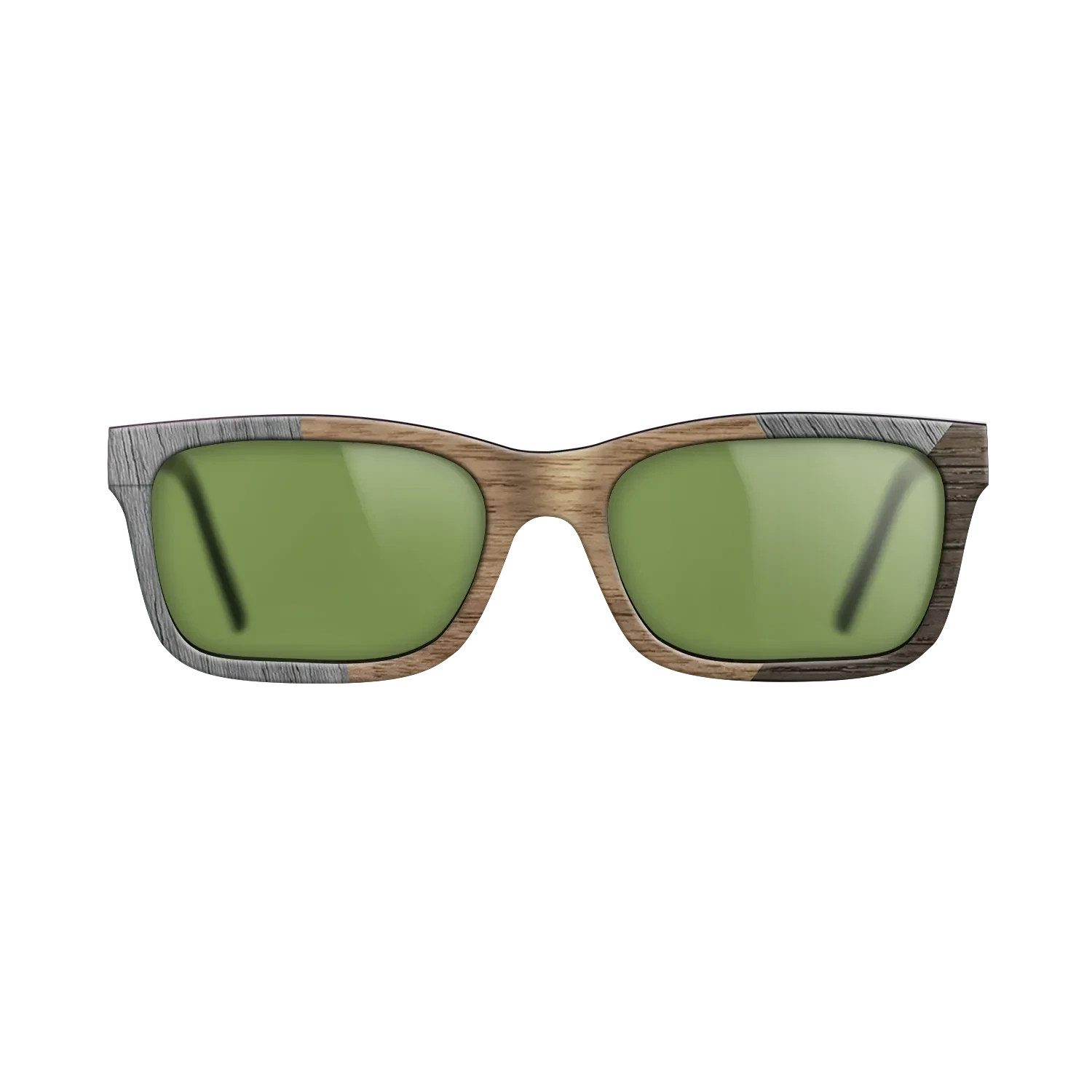 Walnut: Straight Grain,Poplar Dyed: Grey,Fumed Oak: Angle Cut - The Sage - Rectangle - SIRIS wood optic