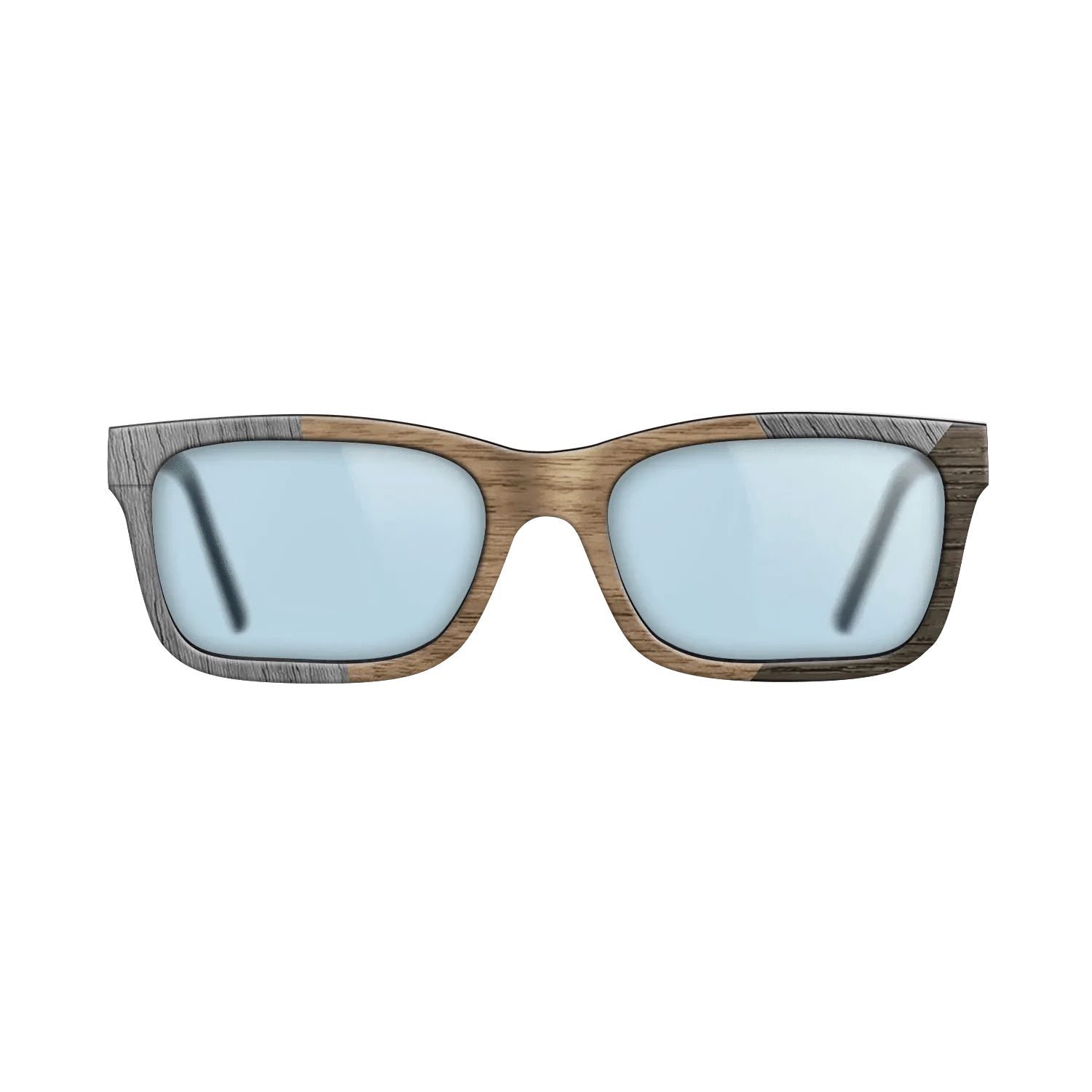 Walnut: Straight Grain,Poplar Dyed: Grey,Fumed Oak: Angle Cut - The Sage - Rectangle - SIRIS wood optic