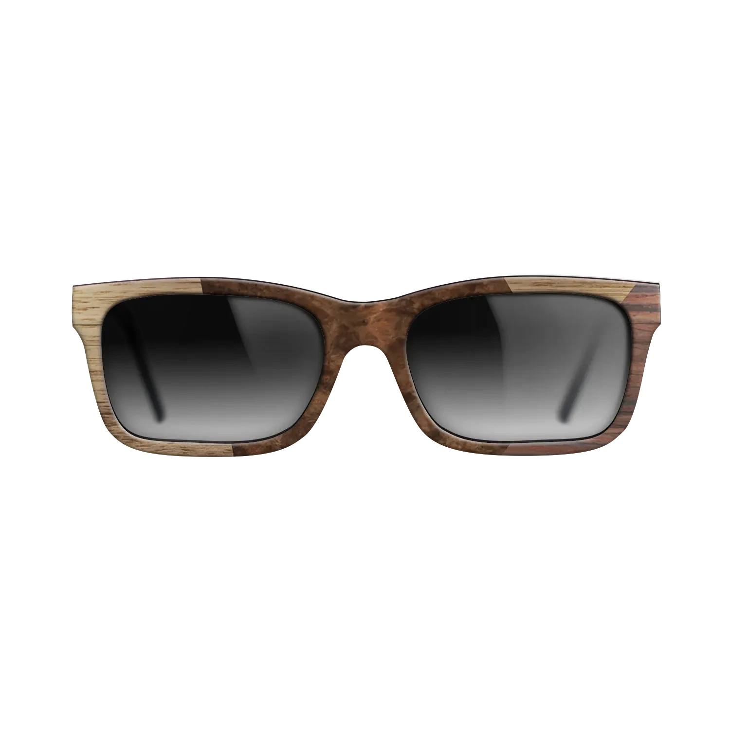 Walnut Burl,Walnut: Straight Grain,Rosewood Reconstituted: Angle Cut - The Sage - Rectangle - SIRIS wood optic
