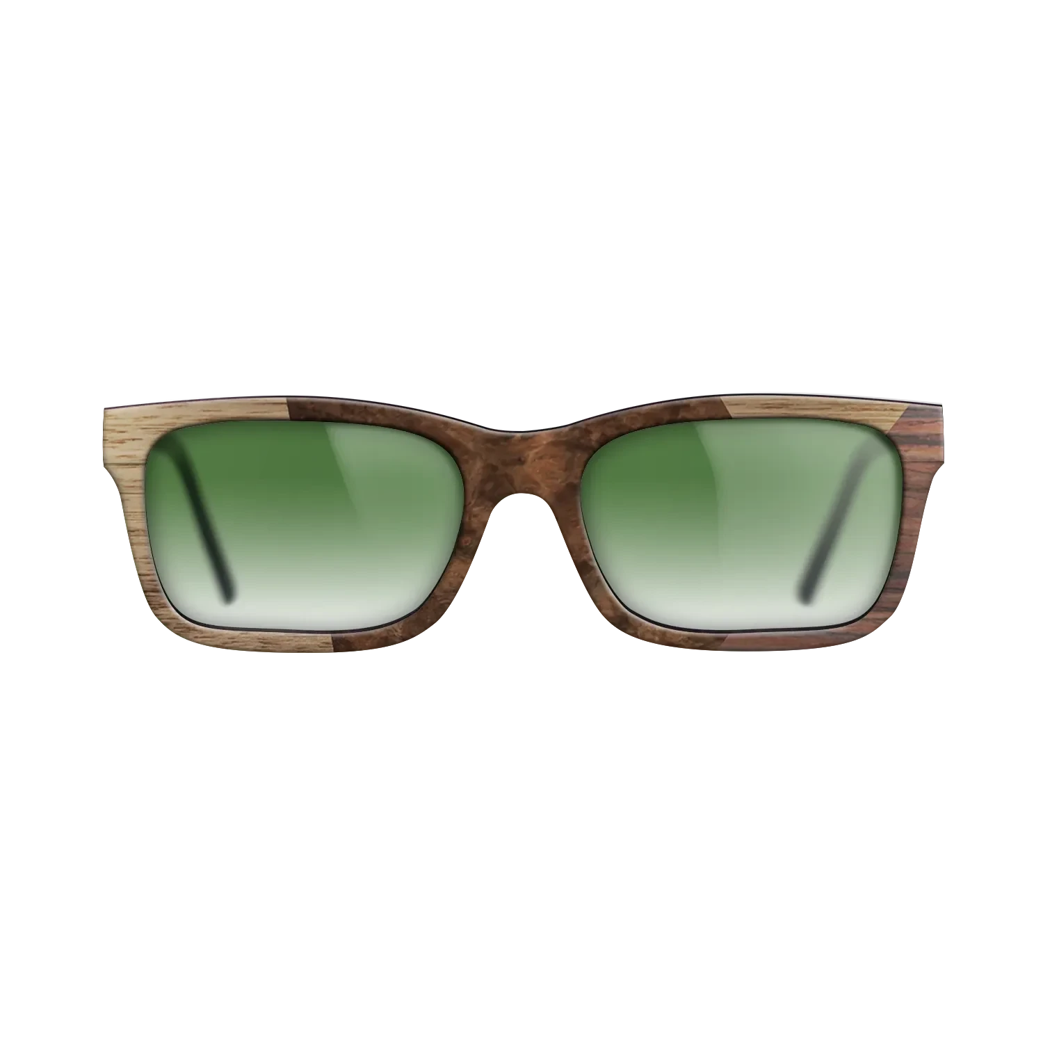 Walnut Burl,Walnut: Straight Grain,Rosewood Reconstituted: Angle Cut - The Sage - Rectangle - SIRIS wood optic