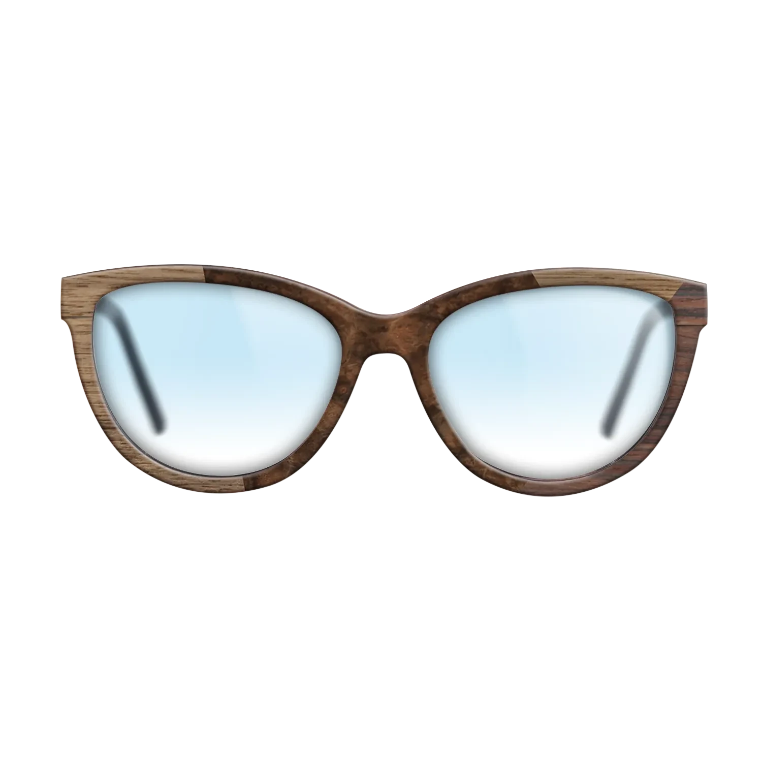 Walnut Burl,Walnut: Straight Grain,Rosewood Reconstituted: Angle Cut - The Maiden - Cat - SIRIS wood optic