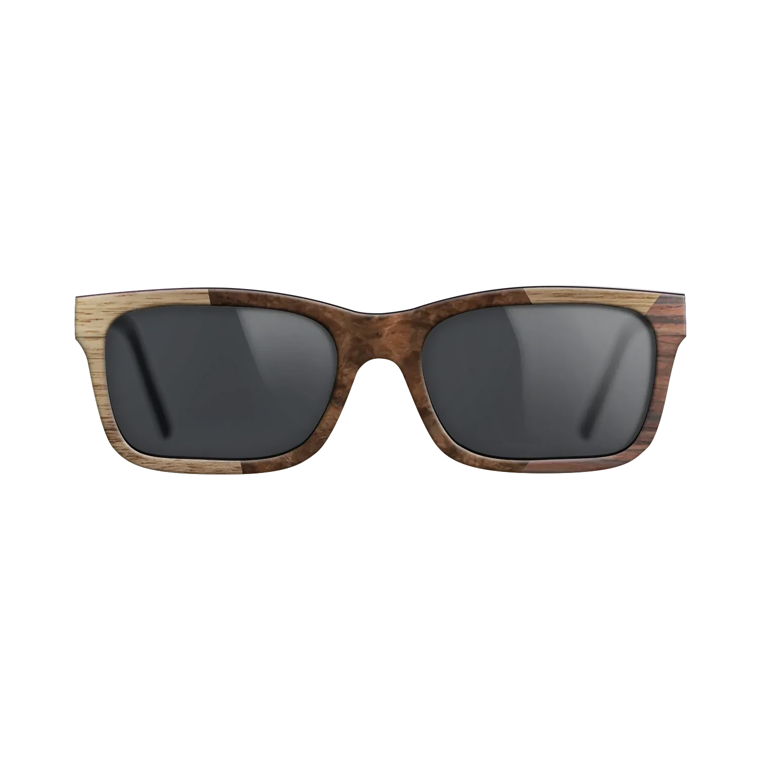 Walnut Burl,Walnut: Straight Grain,Rosewood Reconstituted: Angle Cut - The Sage - Rectangle - SIRIS wood optic
