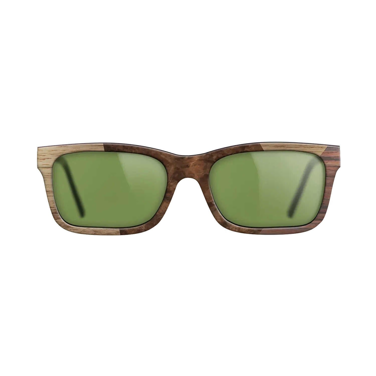 Walnut Burl,Walnut: Straight Grain,Rosewood Reconstituted: Angle Cut - The Sage - Rectangle - SIRIS wood optic