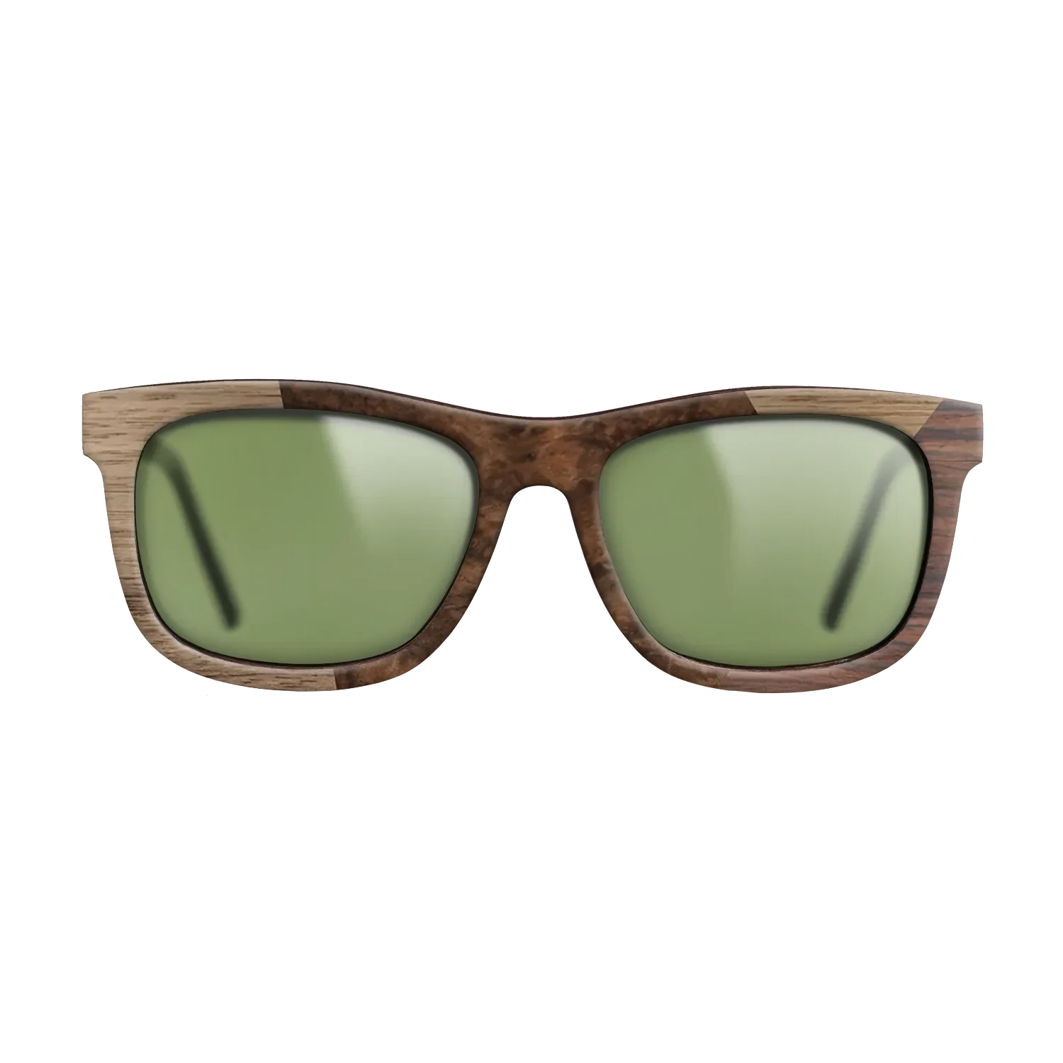 Walnut Burl,Walnut: Straight Grain,Rosewood Reconstituted: Angle Cut - The Hero - Square - SIRIS wood optic