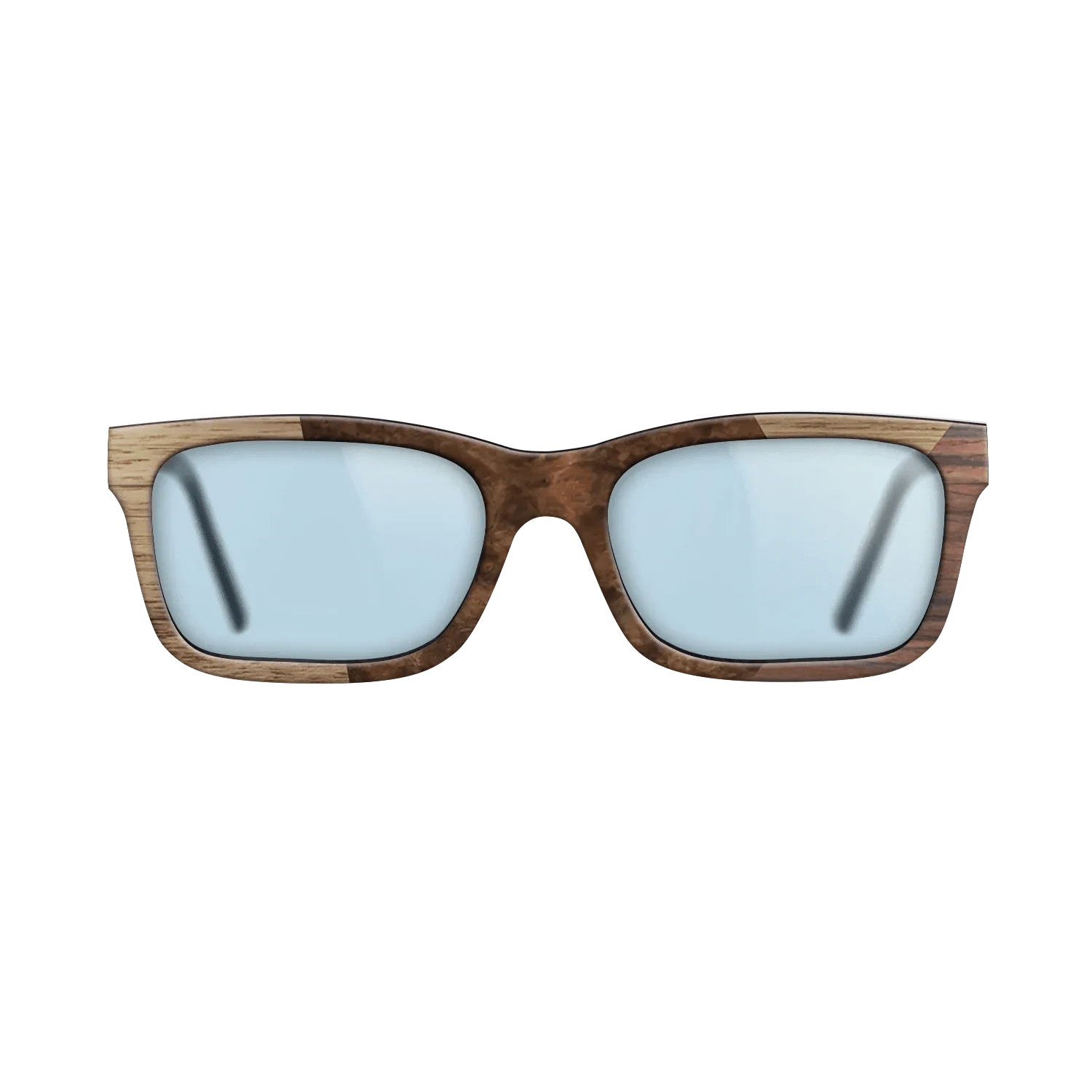 Walnut Burl,Walnut: Straight Grain,Rosewood Reconstituted: Angle Cut - The Sage - Rectangle - SIRIS wood optic