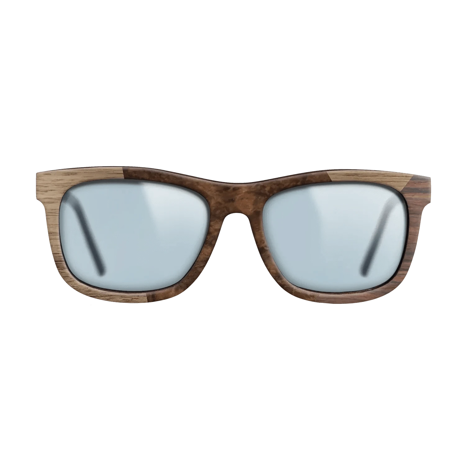 Walnut Burl,Walnut: Straight Grain,Rosewood Reconstituted: Angle Cut - The Hero - Square - SIRIS wood optic