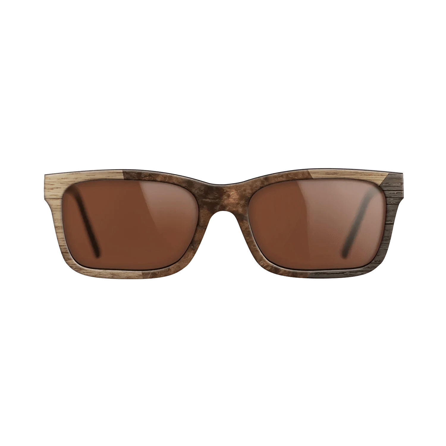 Walnut Burl,Walnut: Straight Grain,Rosewood Reconstituted: Angle Cut - The Sage - Rectangle - 1683 - SIRIS wood optic