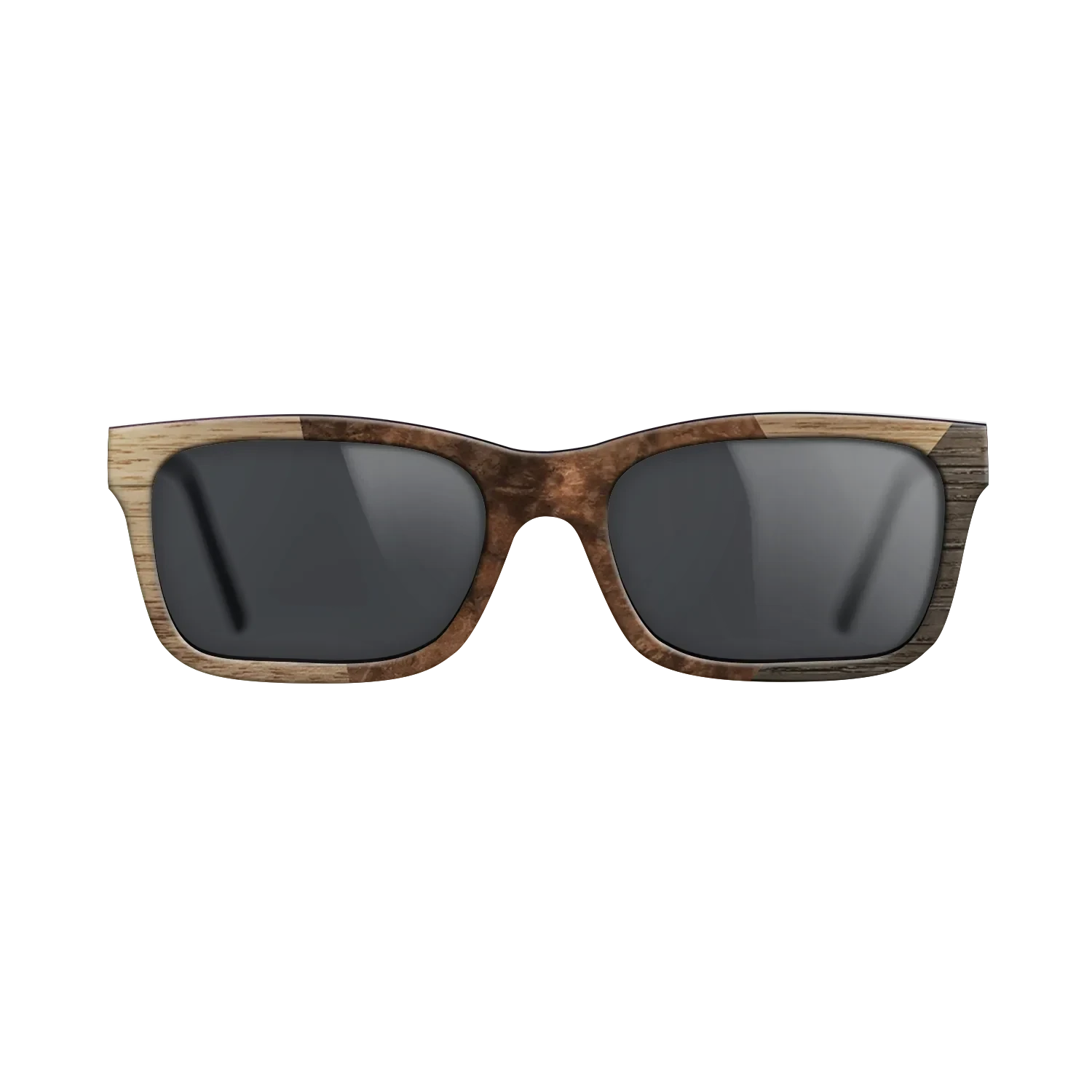 Walnut Burl,Walnut: Straight Grain,Rosewood Reconstituted: Angle Cut - The Sage - Rectangle - 1683 - SIRIS wood optic