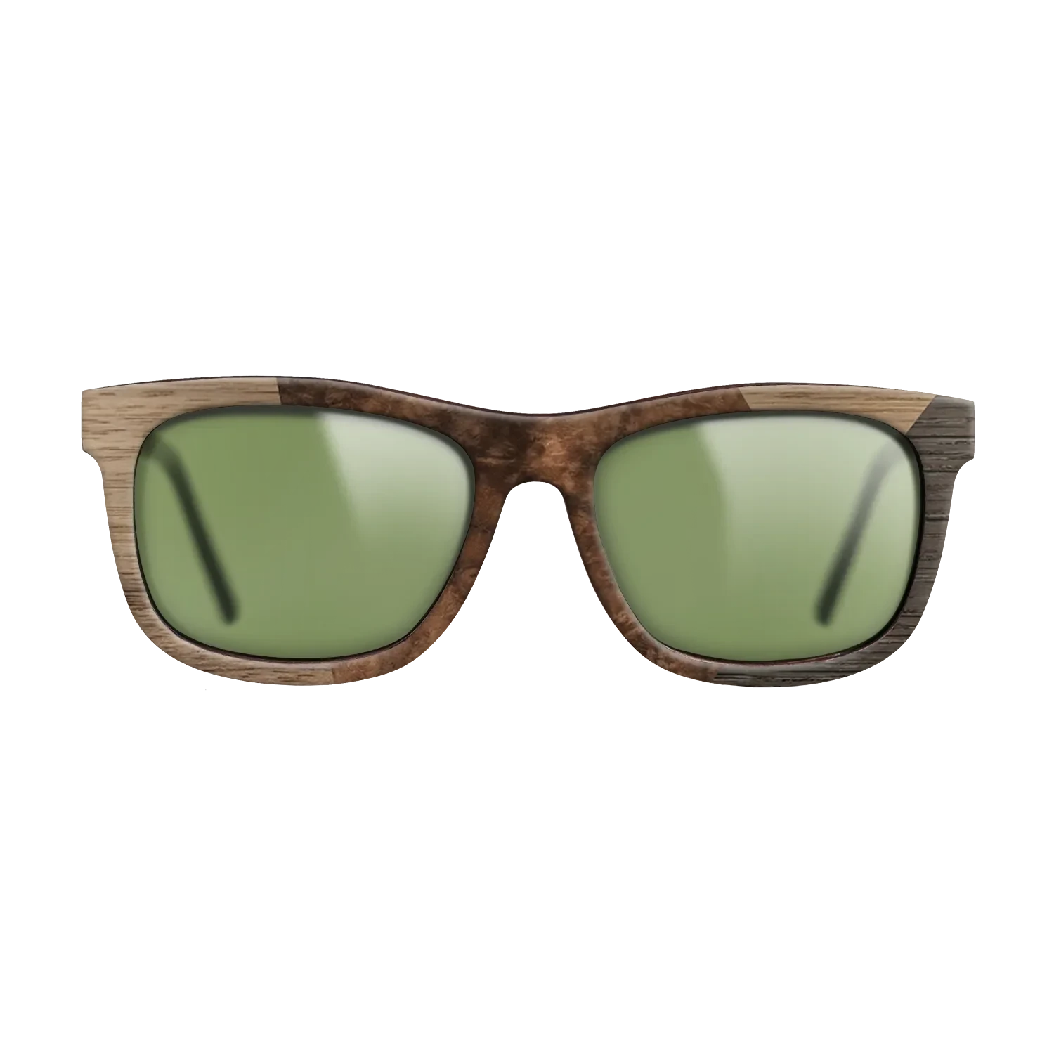 Walnut Burl,Walnut: Straight Grain,Rosewood Reconstituted: Angle Cut - The Hero - Square - 1683 - SIRIS wood optic