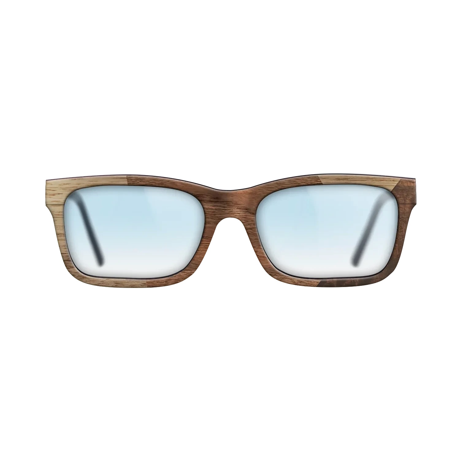 Walnut Claro Dark,Walnut: Straight Grain,Fumed Eucalyptus: Angle Cut - The Sage - Rectangle - SIRIS wood optic