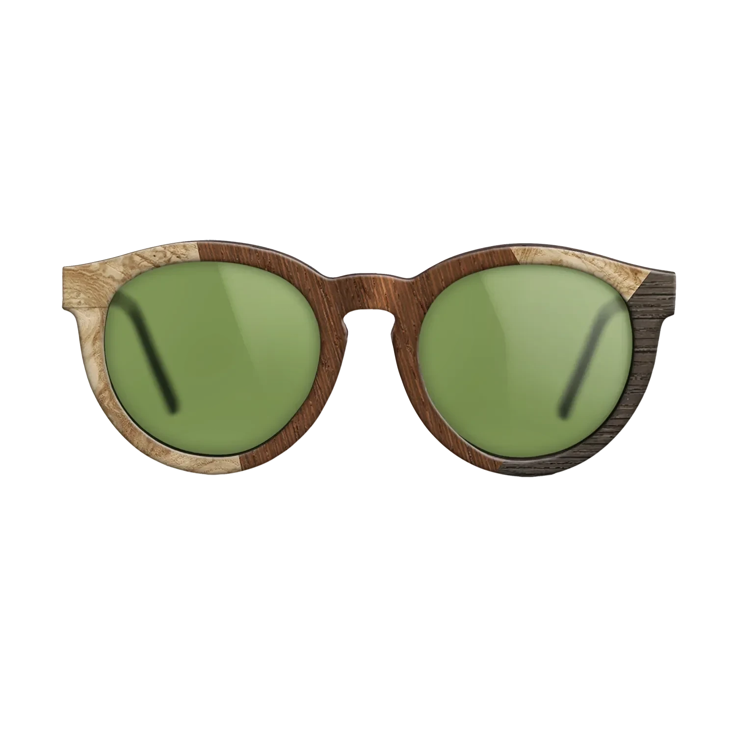 Wenge,Olive Burl,Fumed Oak: Angle Cut - The Rebel - Round - SIRIS wood optic