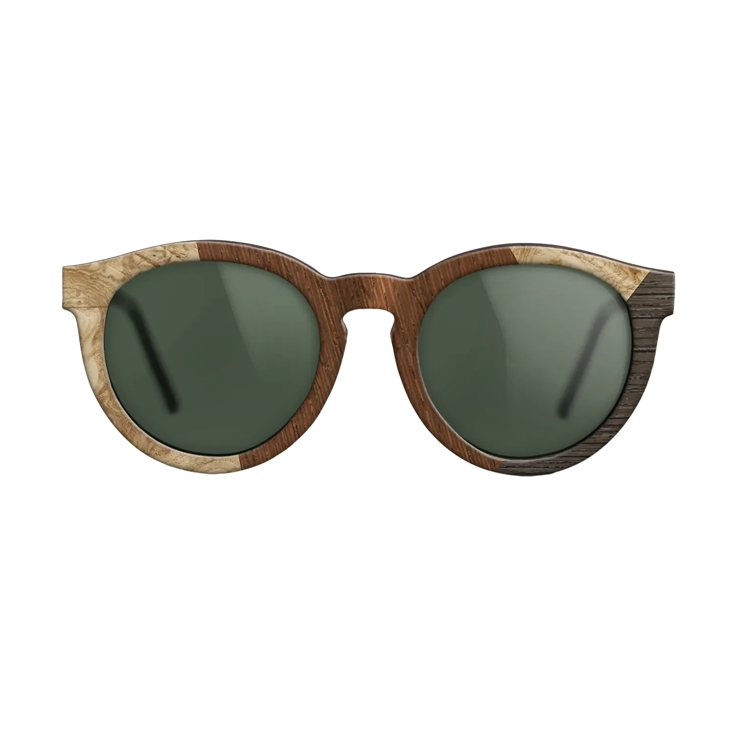 Wenge,Olive Burl,Fumed Oak: Angle Cut - The Rebel - Round - SIRIS wood optic