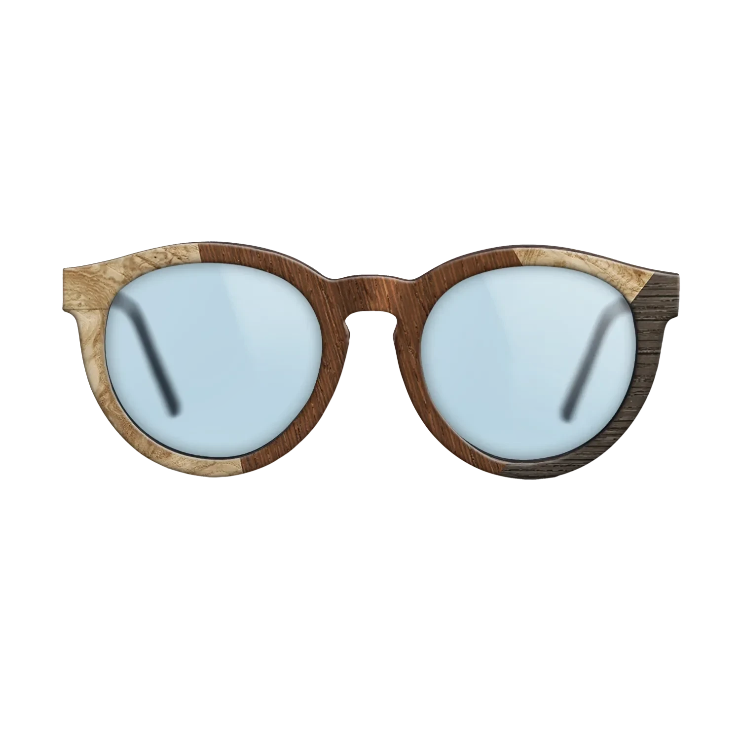 Wenge,Olive Burl,Fumed Oak: Angle Cut - The Rebel - Round - SIRIS wood optic
