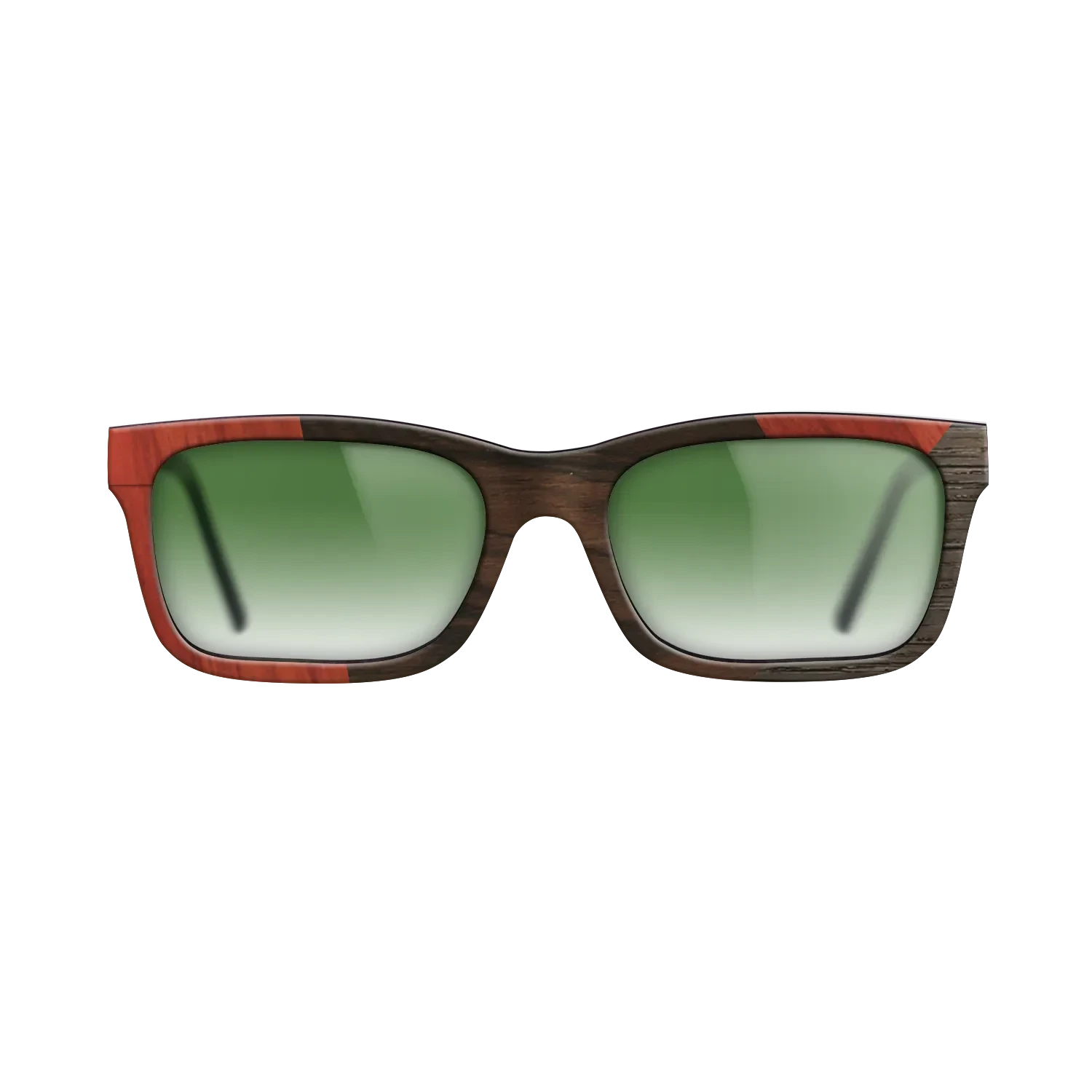 Ziricote Dark Quartered,Fumed Oak,Poplar Dyed: Red: Angle Cut - The Sage - Rectangle - SIRIS wood optic