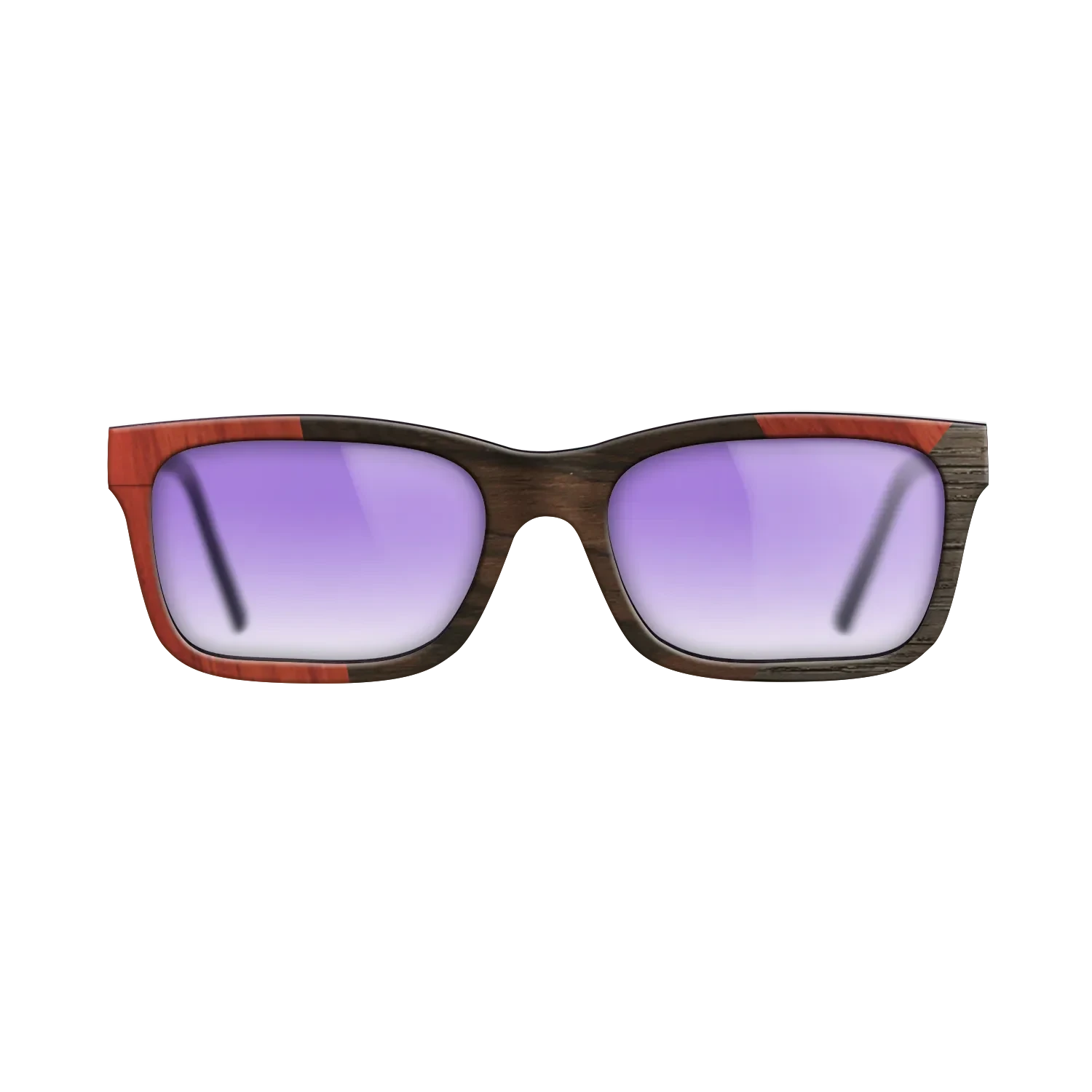 Ziricote Dark Quartered,Fumed Oak,Poplar Dyed: Red: Angle Cut - The Sage - Rectangle - SIRIS wood optic