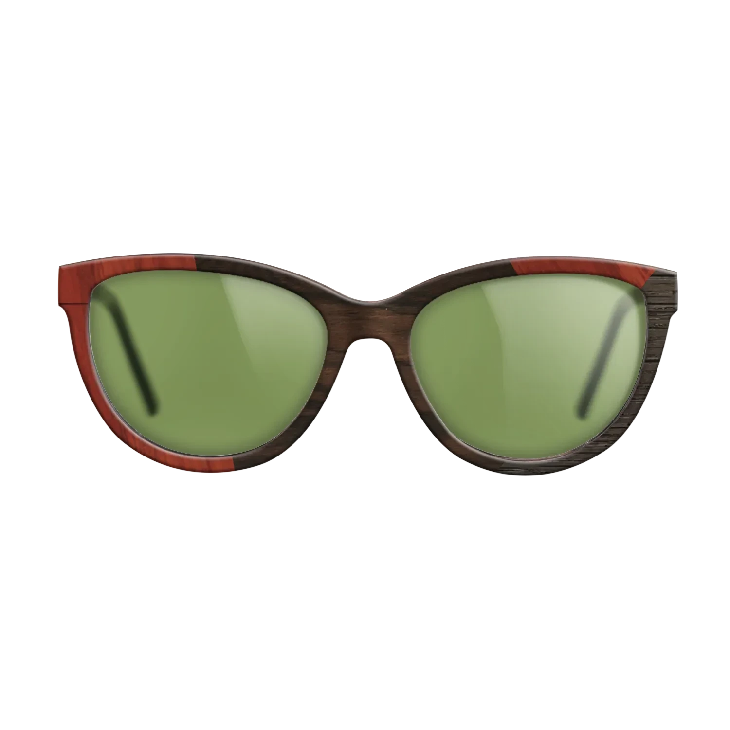 Ziricote Dark Quartered,Fumed Oak,Poplar Dyed: Red: Angle Cut - The Maiden - Cat - SIRIS wood optic