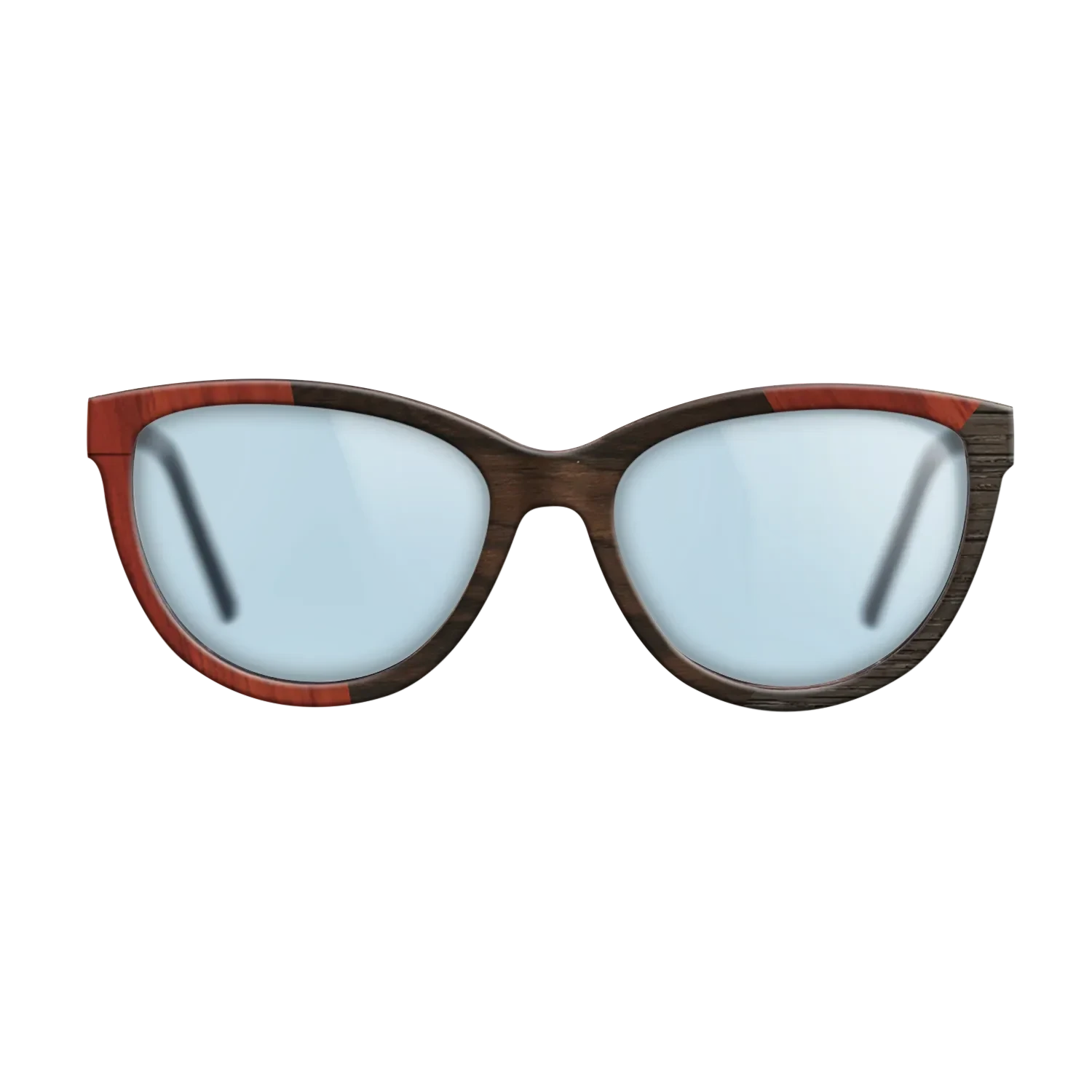 Ziricote Dark Quartered,Fumed Oak,Poplar Dyed: Red: Angle Cut - The Maiden - Cat - SIRIS wood optic