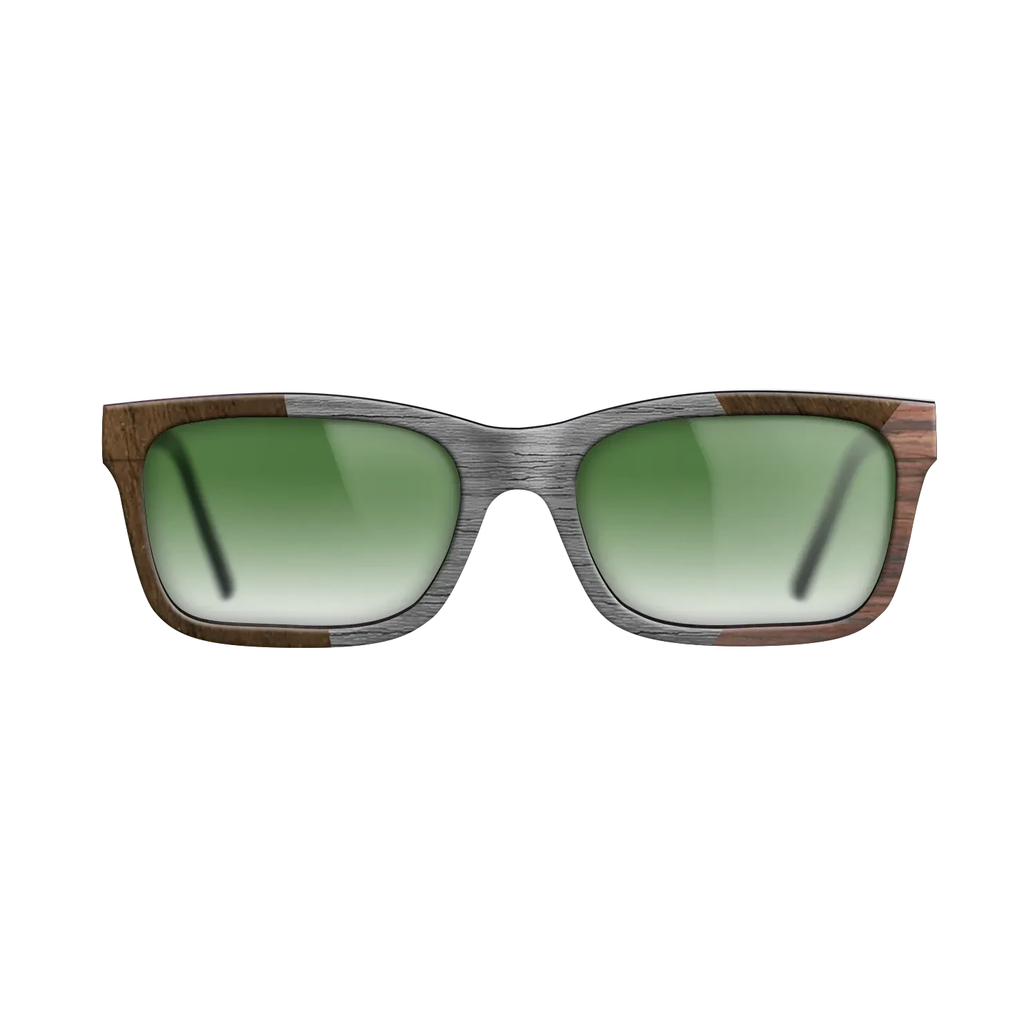 Poplar Dyed: Grey,Ziricote Dark Quartered,Rosewood Reconstituted: Angle Cut - The Sage - Rectangle - SIRIS wood optic