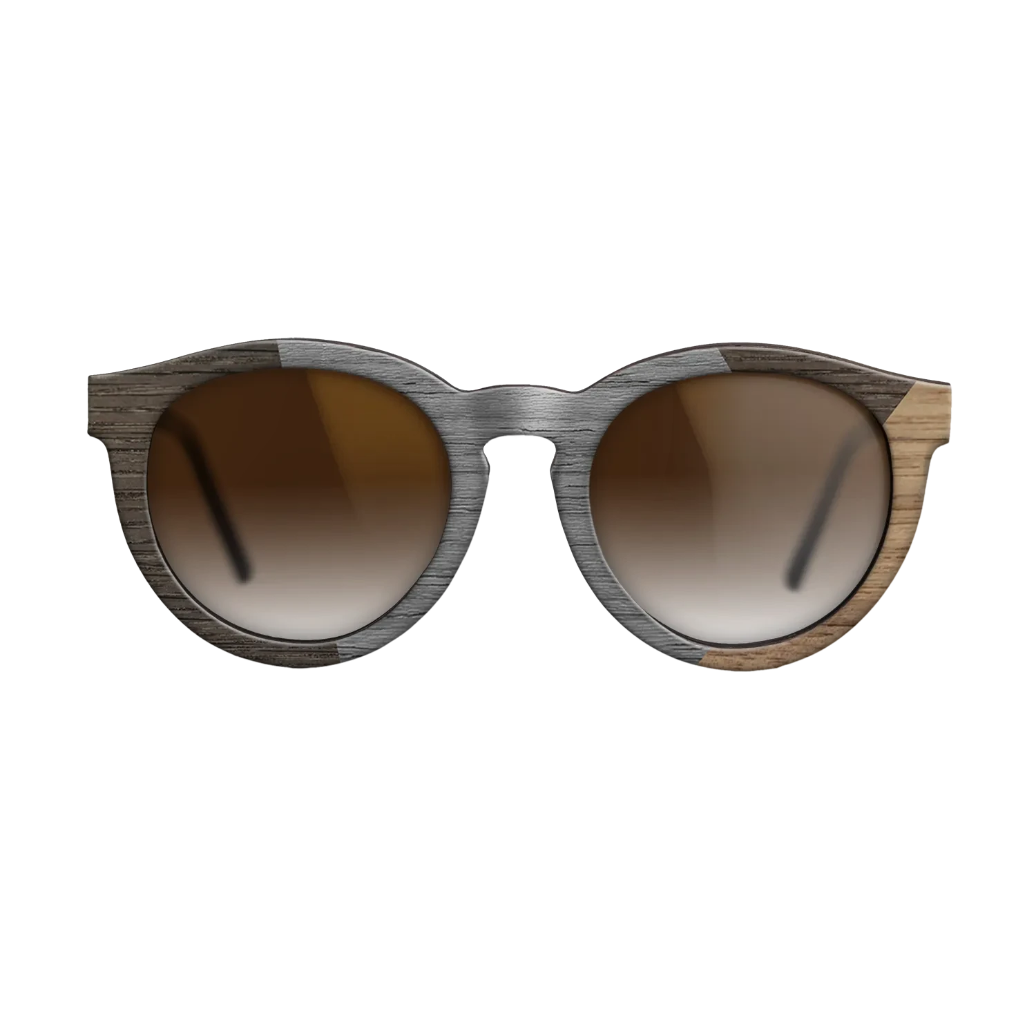 Poplar Dyed: Grey,Fumed Oak,Walnut: Straight Grain: Angle Cut - The Rebel - Round - SIRIS wood optic