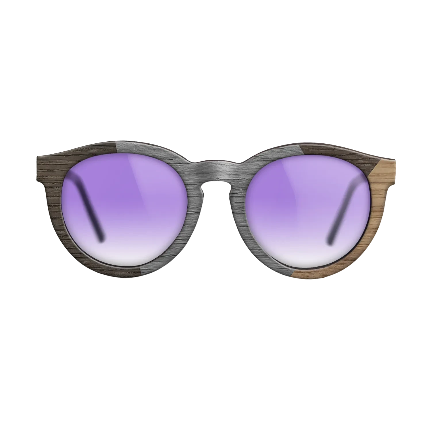 Poplar Dyed: Grey,Fumed Oak,Walnut: Straight Grain: Angle Cut - The Rebel - Round - SIRIS wood optic