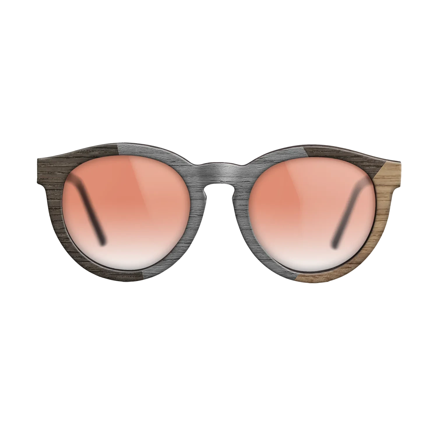 Poplar Dyed: Grey,Fumed Oak,Walnut: Straight Grain: Angle Cut - The Rebel - Round - SIRIS wood optic