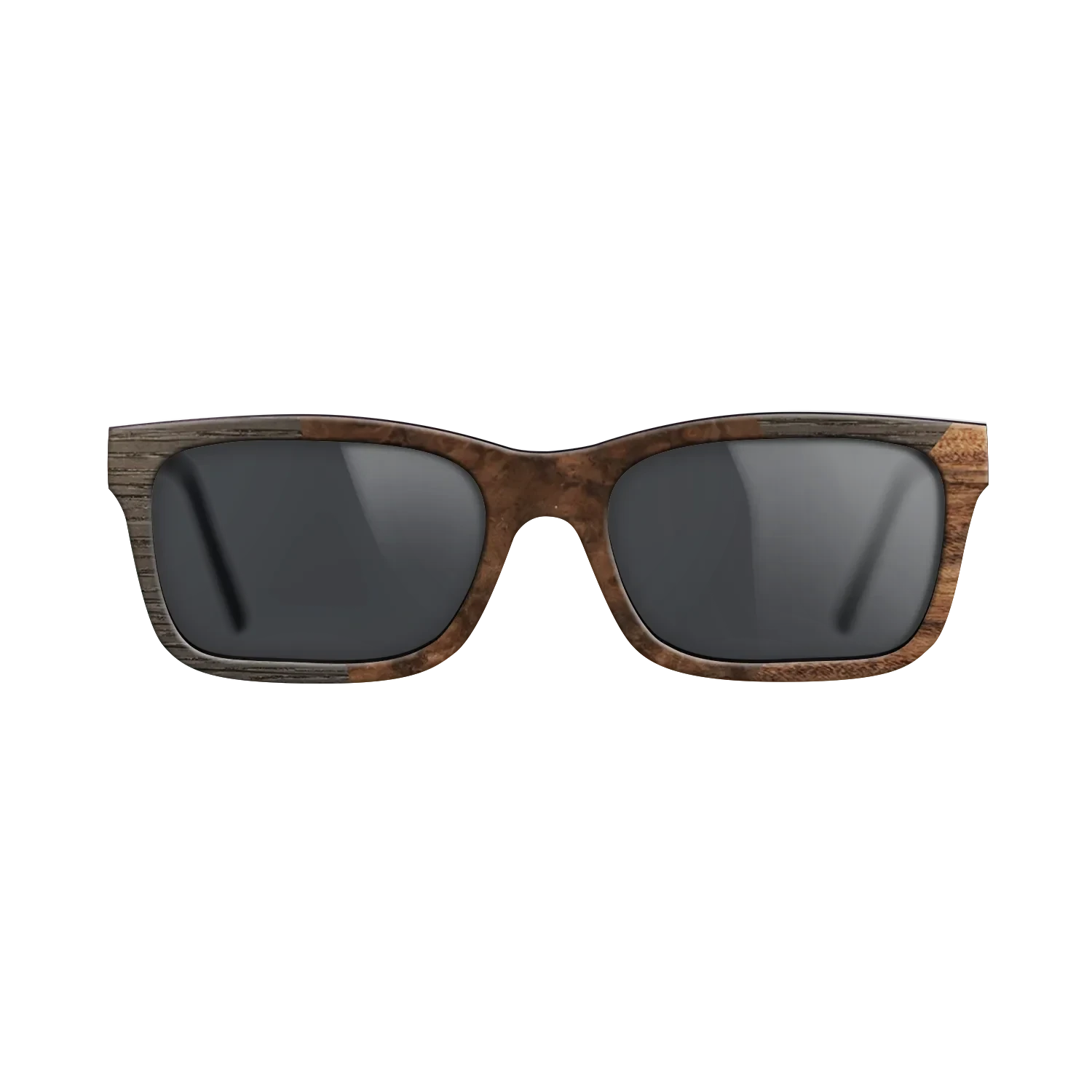 Walnut Burl,Fumed Oak,Santos Rosewood Dark: Angle Cut - The Sage - Rectangle - SIRIS wood optic