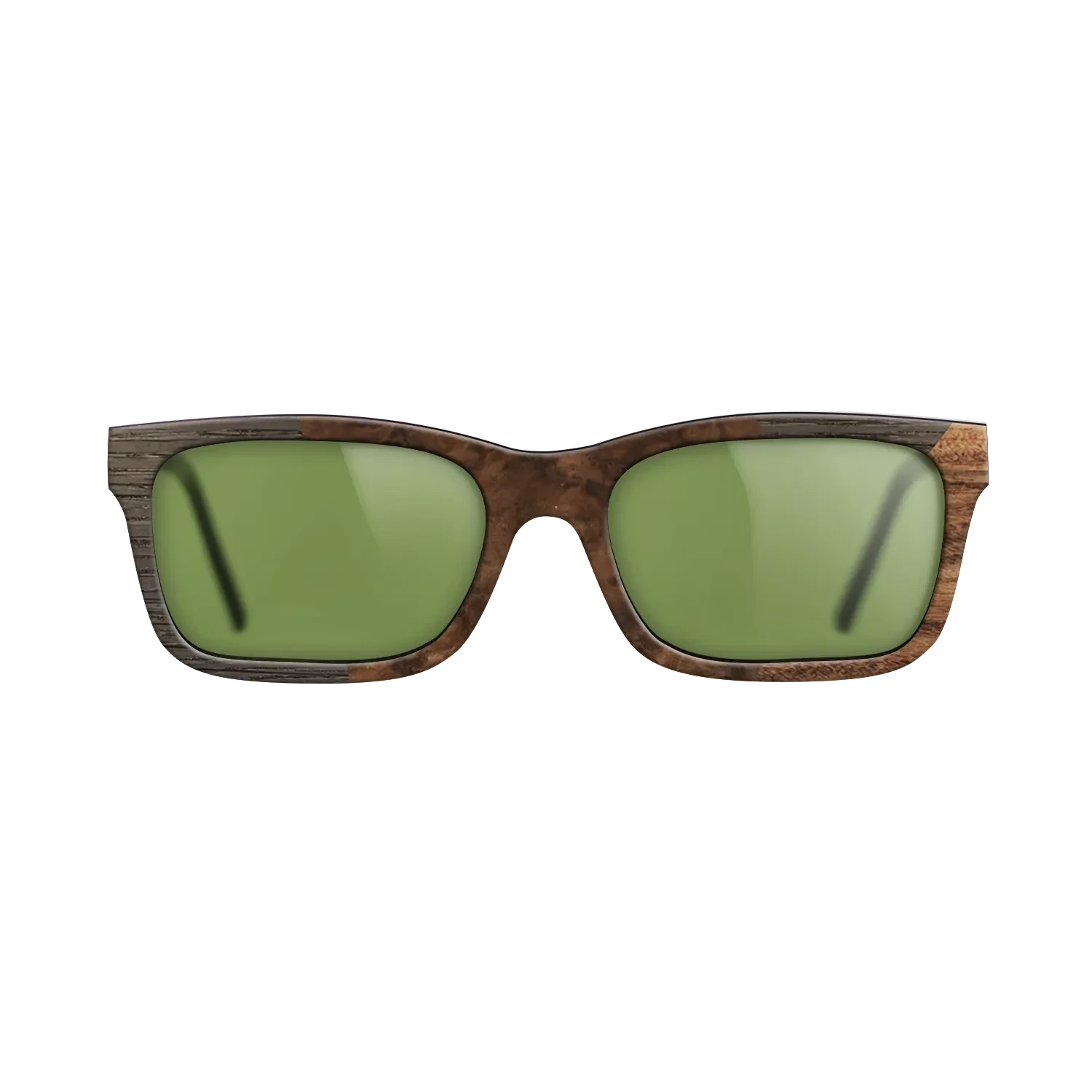 Walnut Burl,Fumed Oak,Santos Rosewood Dark: Angle Cut - The Sage - Rectangle - SIRIS wood optic