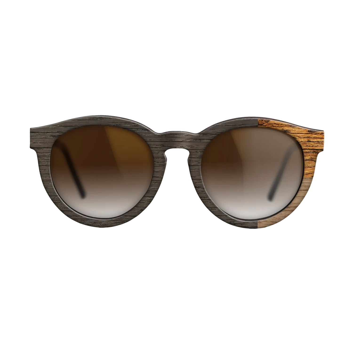 Walnut: Straight Grain,Fumed Oak,Bocote: Cubic Cuts - The Rebel - Round - SIRIS wood optic