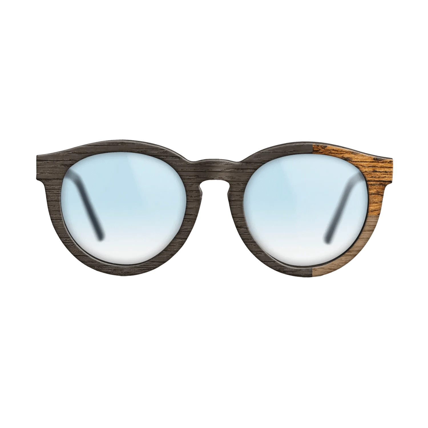 Walnut: Straight Grain,Fumed Oak,Bocote: Cubic Cuts - The Rebel - Round - SIRIS wood optic