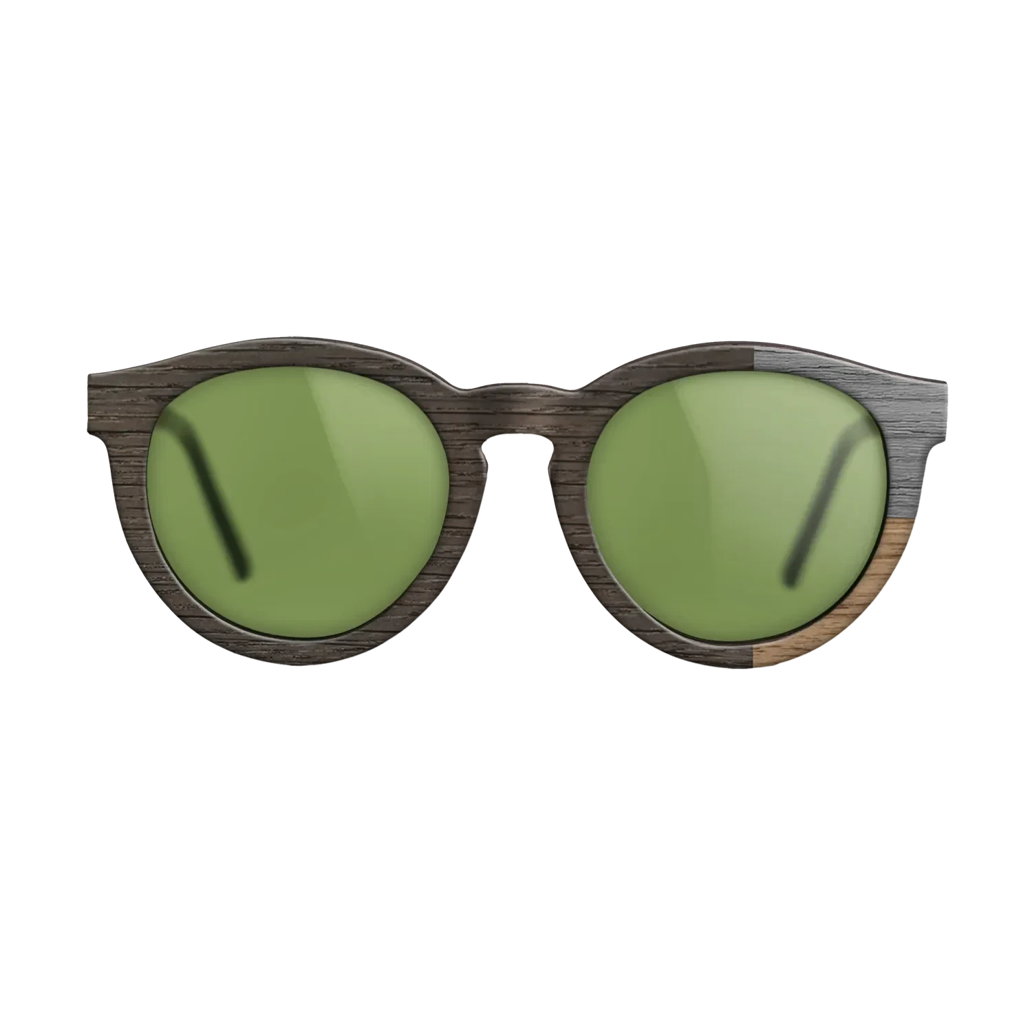 Walnut: Straight Grain,Fumed Oak,Poplar Dyed: Grey: Cubic Cuts - The Rebel - Round - SIRIS wood optic