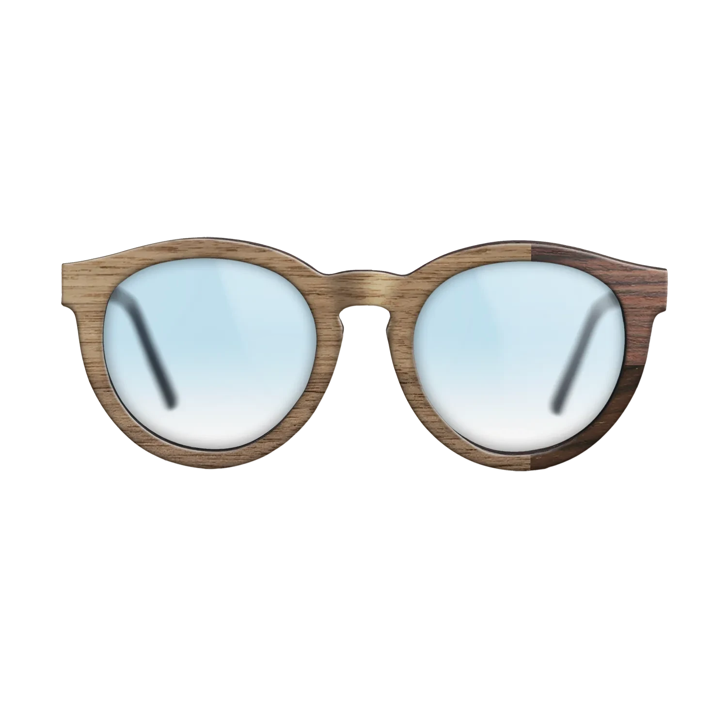 Ziricote Dark Quartered,Walnut: Straight Grain,Rosewood Reconstituted: Cubic Cuts - The Rebel - Round - SIRIS wood optic
