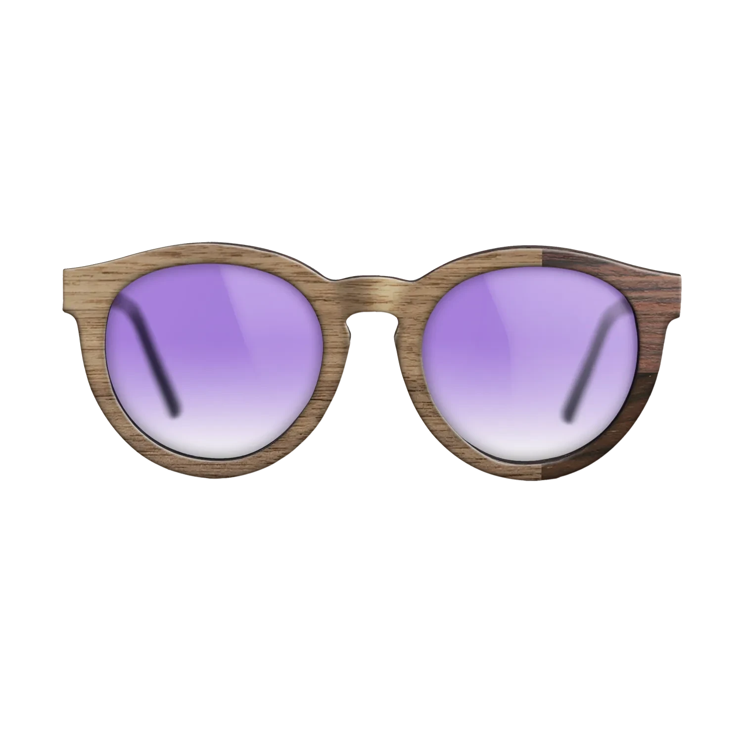 Ziricote Dark Quartered,Walnut: Straight Grain,Rosewood Reconstituted: Cubic Cuts - The Rebel - Round - SIRIS wood optic