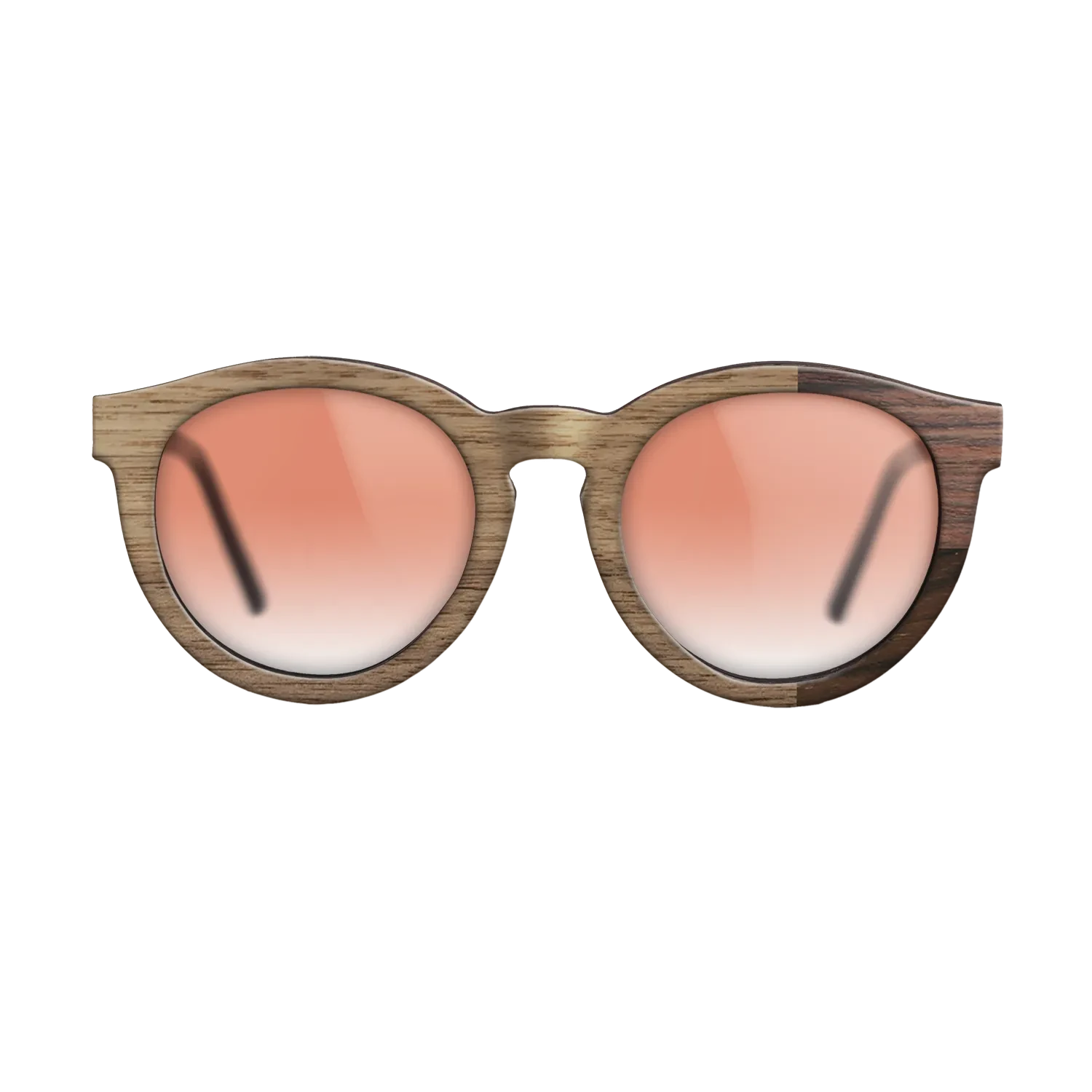 Ziricote Dark Quartered,Walnut: Straight Grain,Rosewood Reconstituted: Cubic Cuts - The Rebel - Round - SIRIS wood optic