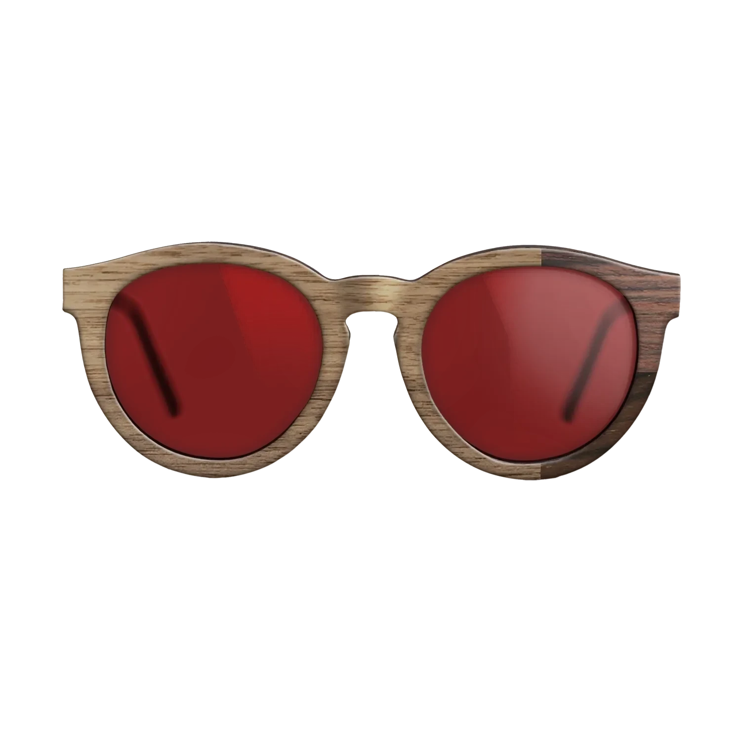 Ziricote Dark Quartered,Walnut: Straight Grain,Rosewood Reconstituted: Cubic Cuts - The Rebel - Round - SIRIS wood optic