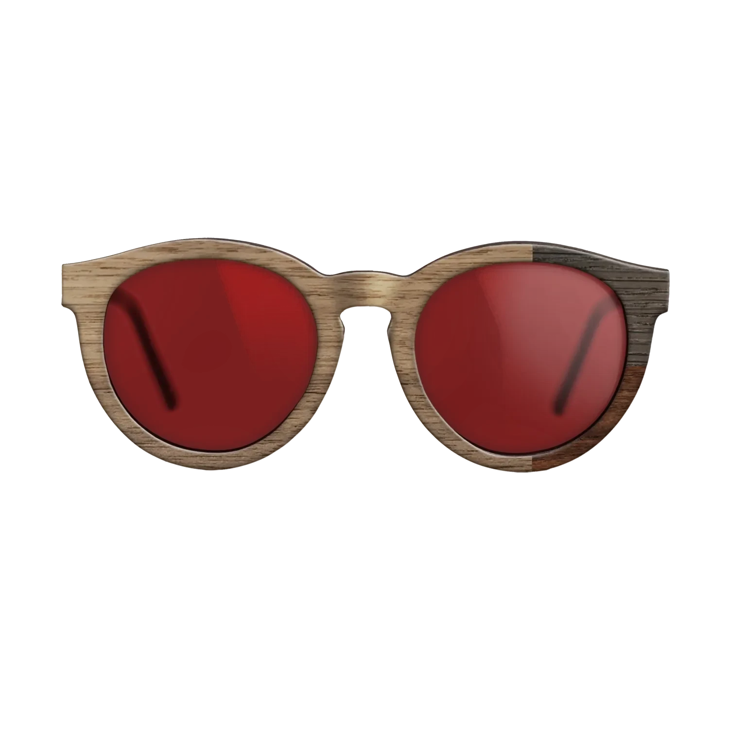 Walnut Claro Dark,Walnut: Straight Grain,Fumed Oak: Cubic Cuts - The Rebel - Round - SIRIS wood optic